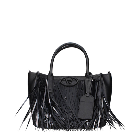 Valentino Garavani VLogo Black Leather Handbag curated by orvyn luxury accessories