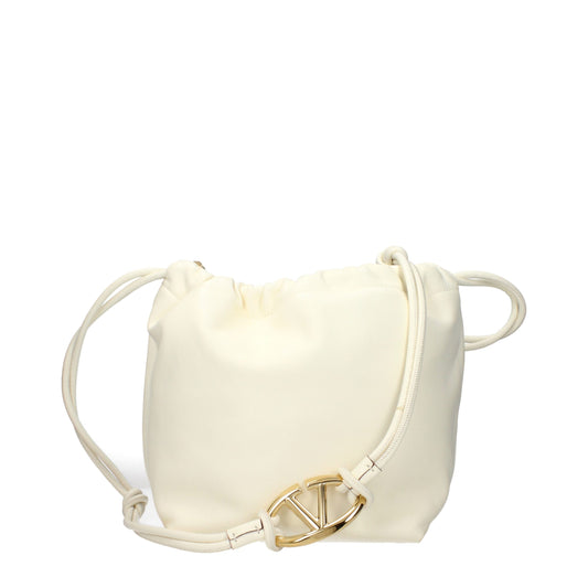 Valentino Garavani VLogo Beige Leather Shoulder Bag curated by orvyn luxury accessories