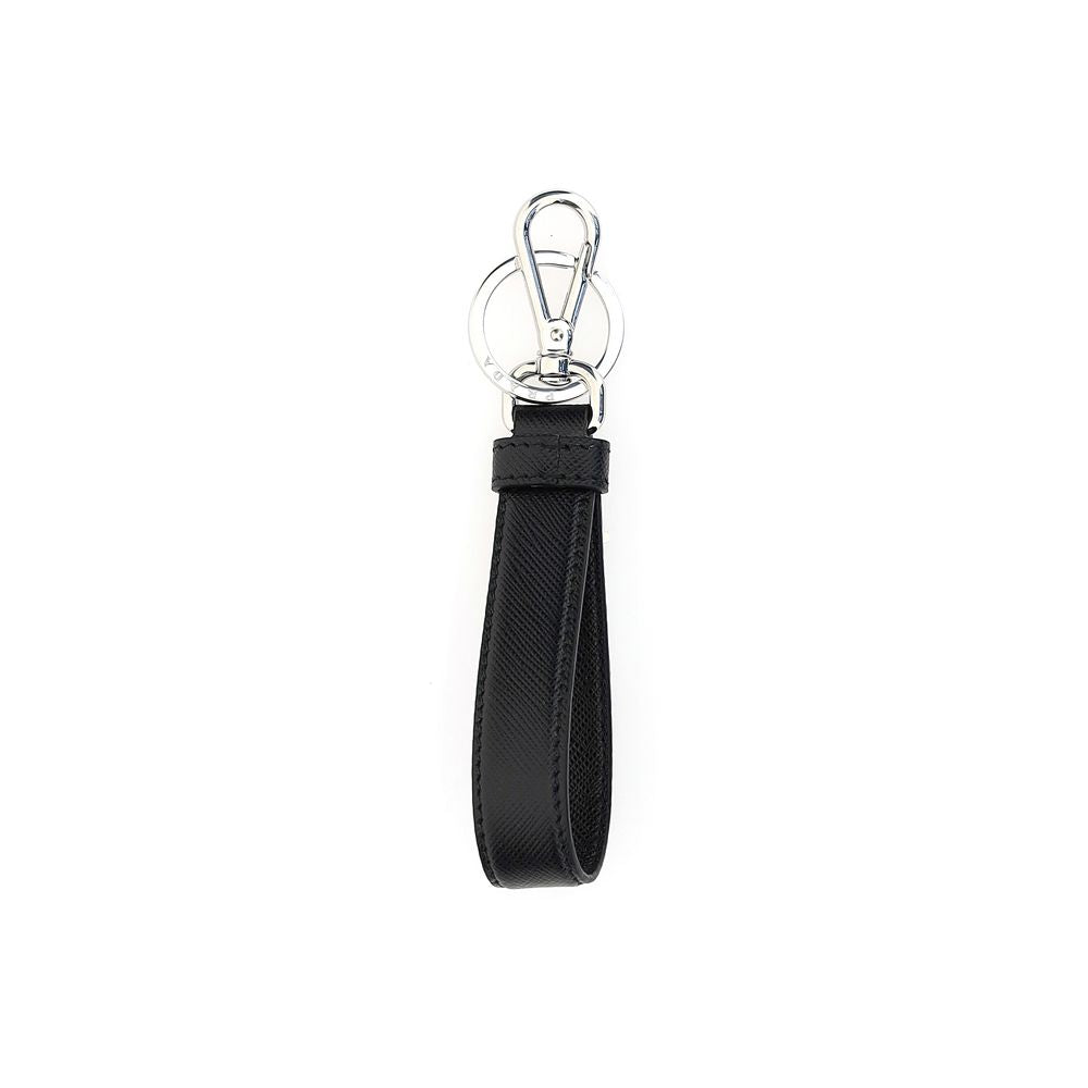 Prada Black Stainless Steel Keychain Curated Luxury Accessories by Orvyn