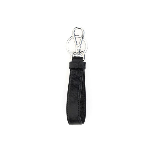 Prada Black Stainless Steel Keychain Curated Luxury Accessories by Orvyn