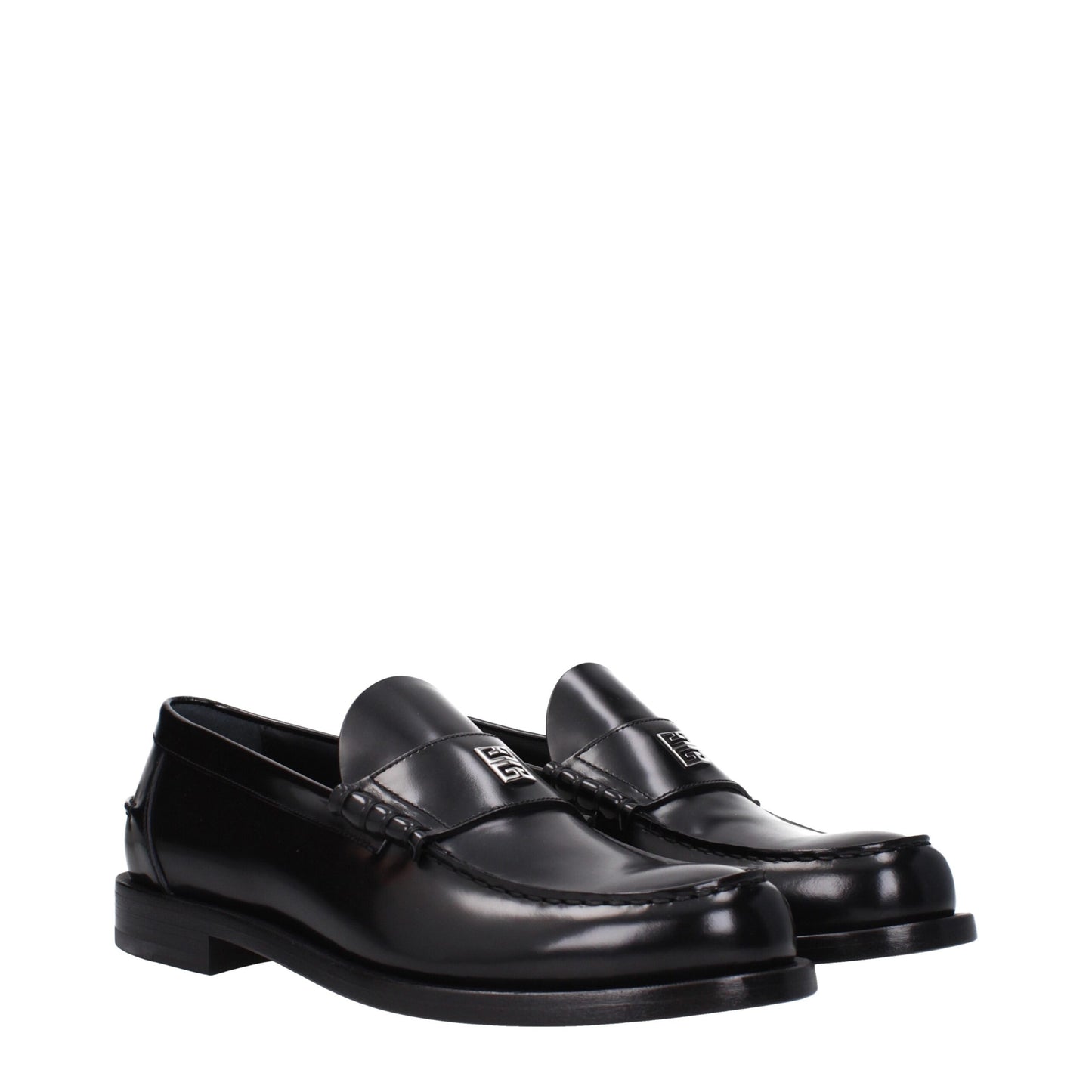 Givenchy Black Leather Slip-On Loafers Curated Luxury Accessories by Orvyn
