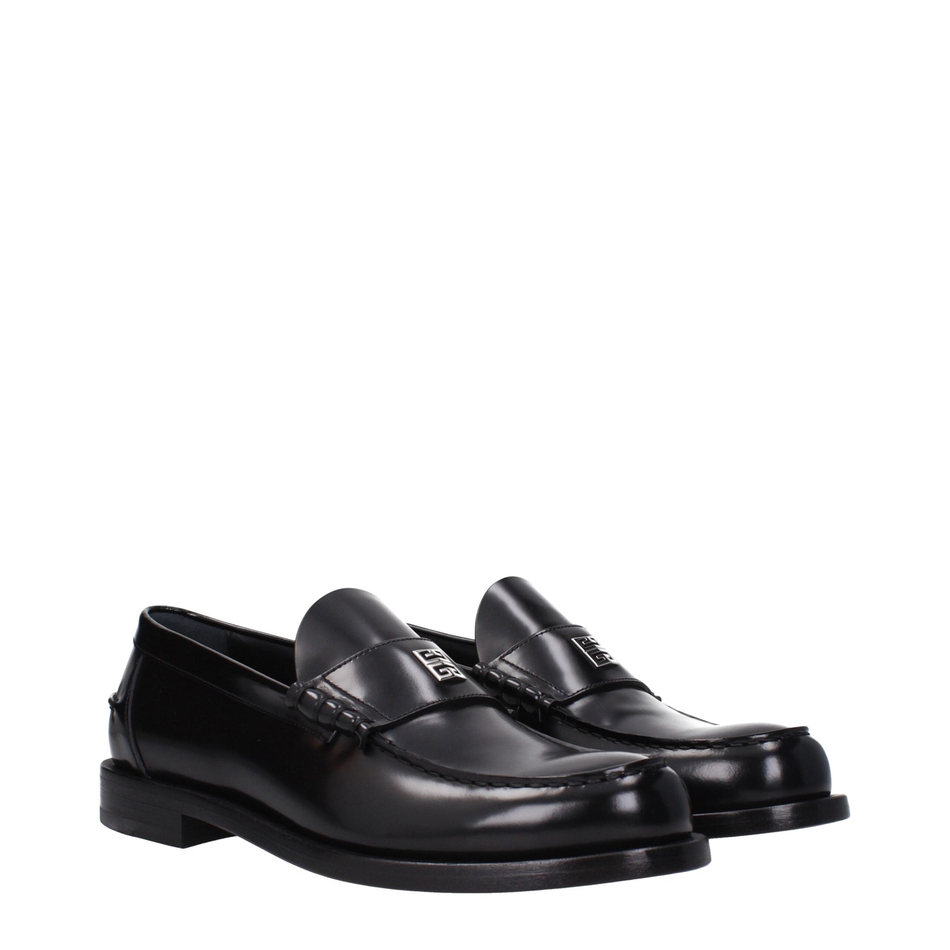 Givenchy Black Leather Slip-On Loafers Curated Luxury Accessories by Orvyn