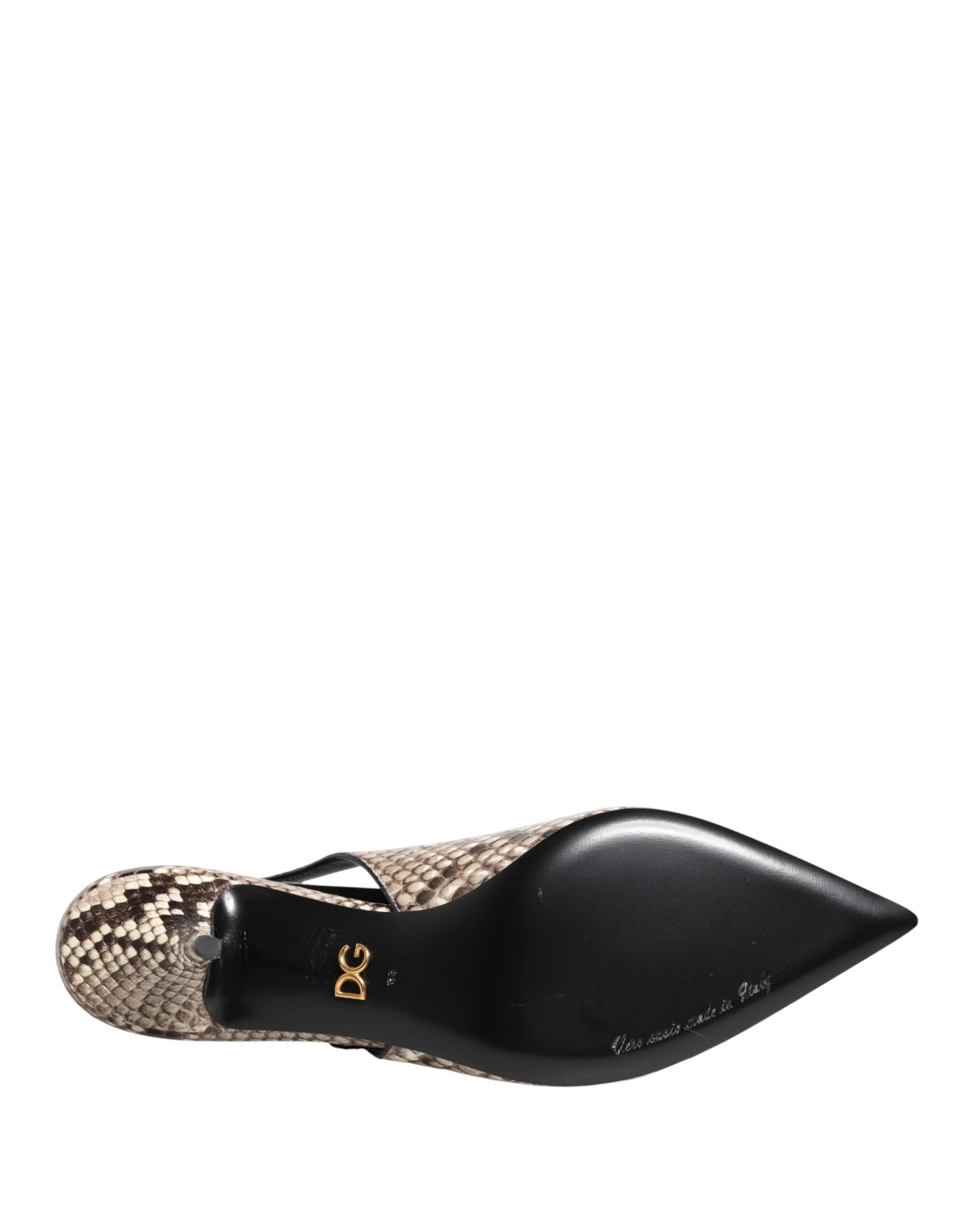 Dolce & Gabbana Multicolor Leather Heels Slingback Shoes Curated Luxury Accessories by Orvyn