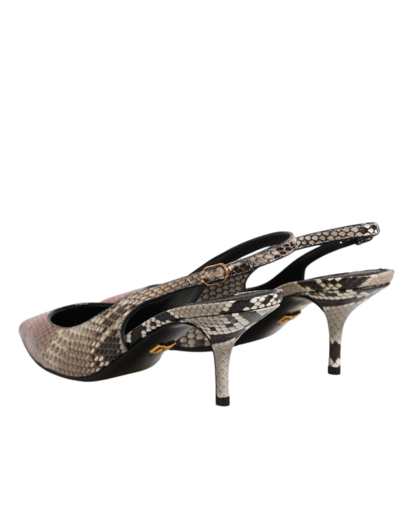 Dolce & Gabbana Multicolor Leather Heels Slingback Shoes Curated Luxury Accessories by Orvyn