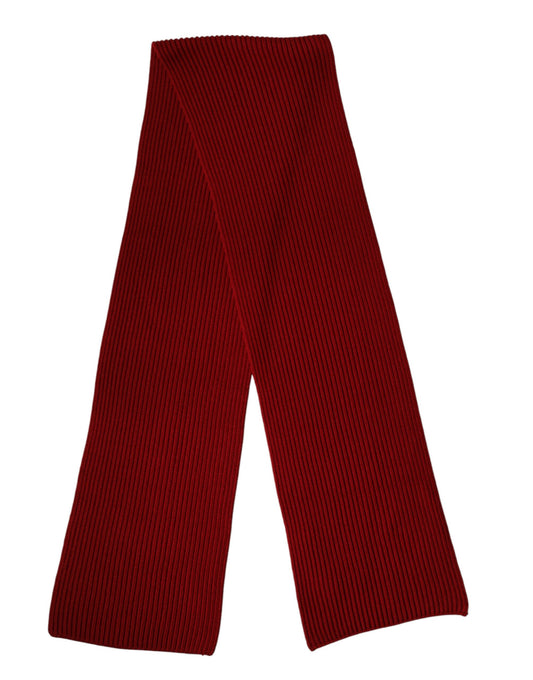 Dolce & Gabbana Red Wool Knitted Neck Wrap Shawl Men Scarf Curated Luxury Accessories by Orvyn