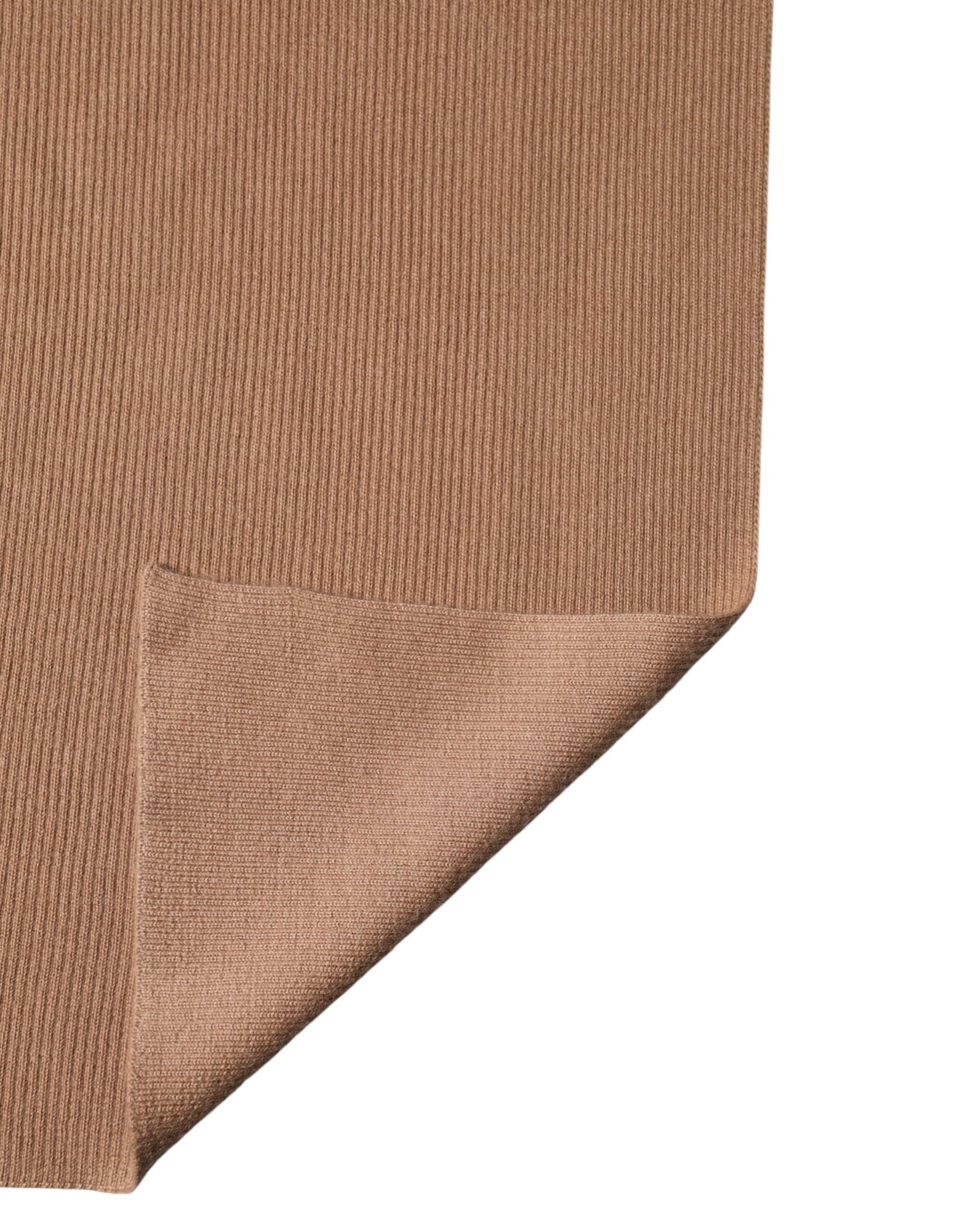 Dolce & Gabbana Brown Cashmere Knitted Neck Wrap Shawl Scarf Curated Luxury Accessories by Orvyn