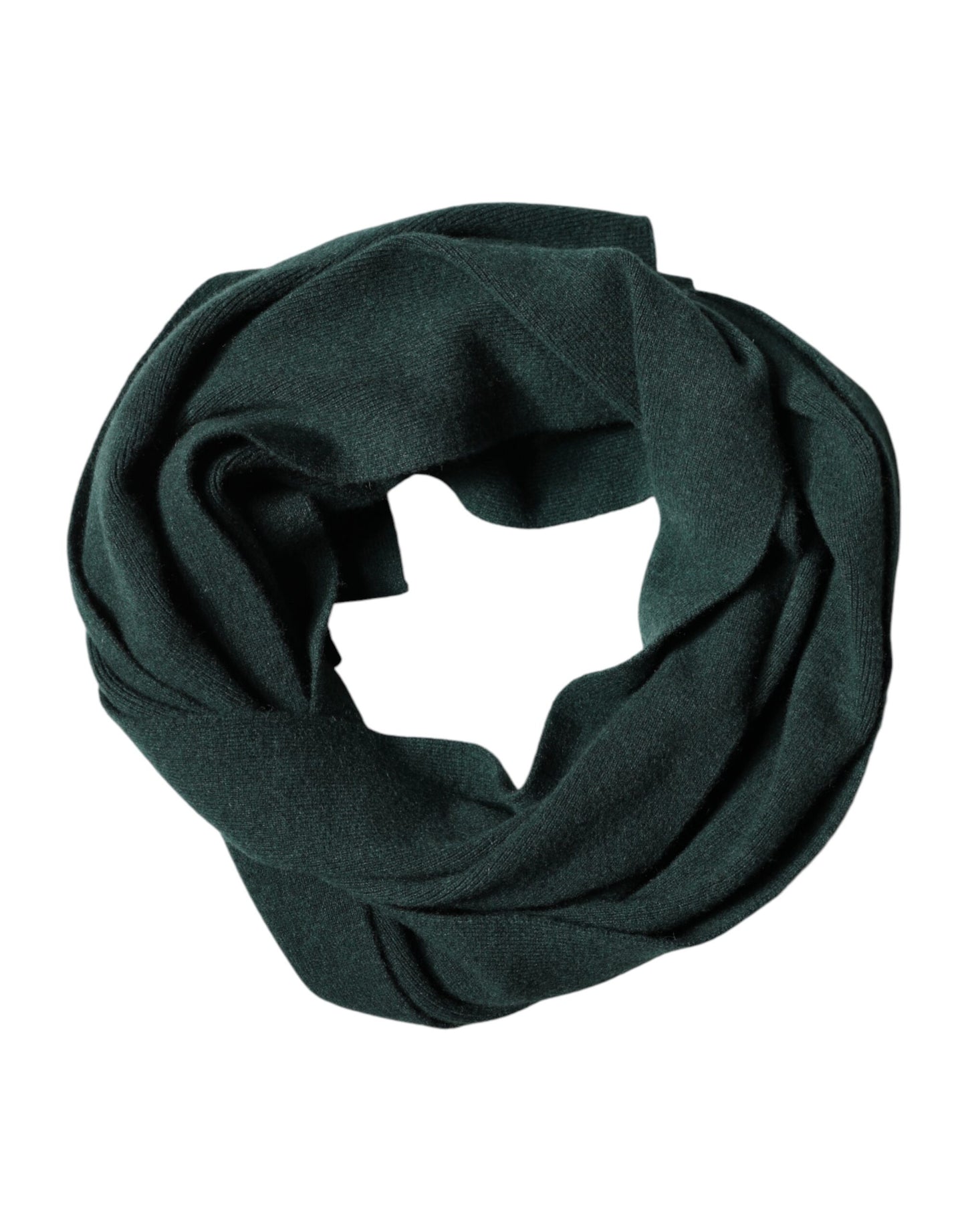 Dolce & Gabbana Green Cashmere Knitted Neck Wrap Shawl Scarf Curated Luxury Accessories by Orvyn