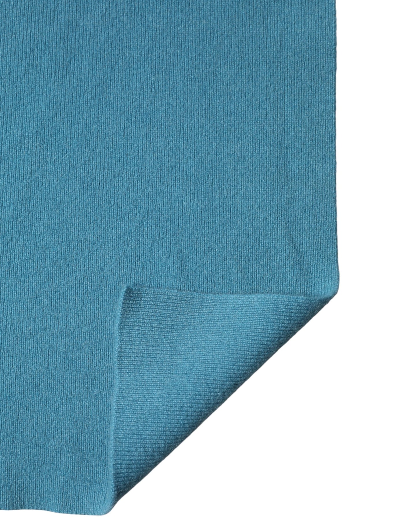 Dolce & Gabbana Blue Cashmere Knit Neck Wrap Shawl Scarf Curated Luxury Accessories by Orvyn