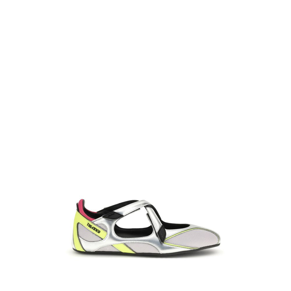 The Attico Silver Polyurethane Ballet Flats Curated Luxury Accessories by Orvyn