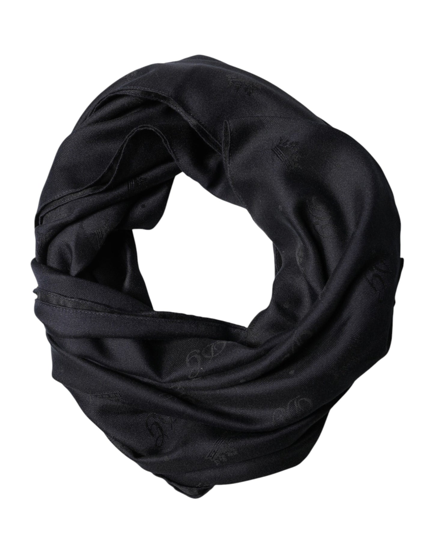 Dolce & Gabbana Black Lace Stole Silk NeckWrap Shawl Scarf Curated Luxury Accessories by Orvyn