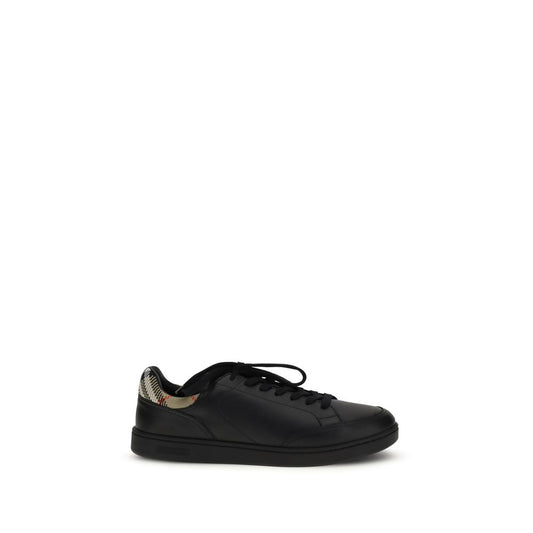 Burberry Black Calf Leather Bos Taurus Low Top Sneakers Curated Luxury Accessories by Orvyn