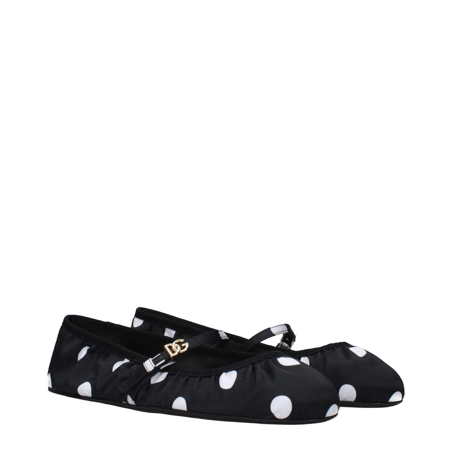 Dolce & Gabbana Black Fabric Ballet Flats Curated Luxury Accessories by Orvyn