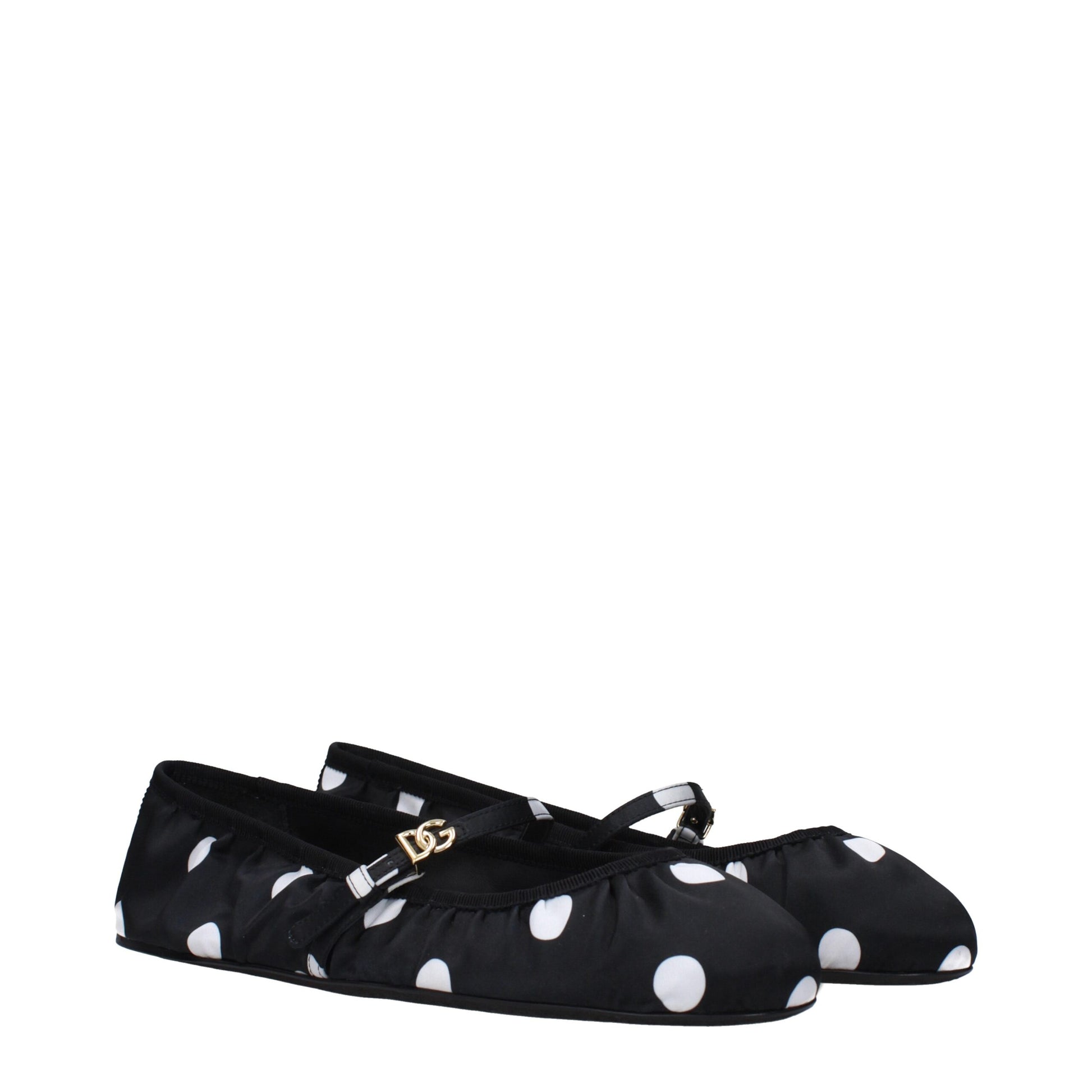Dolce & Gabbana Black Fabric Ballet Flats Curated Luxury Accessories by Orvyn