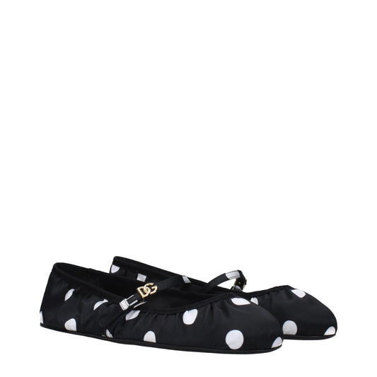 Dolce & Gabbana Black Fabric Ballet Flats Curated Luxury Accessories by Orvyn