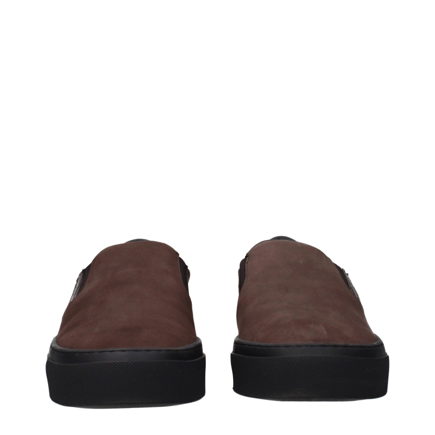Moncler Brown Leather Slip-On Loafers Curated Luxury Accessories by Orvyn