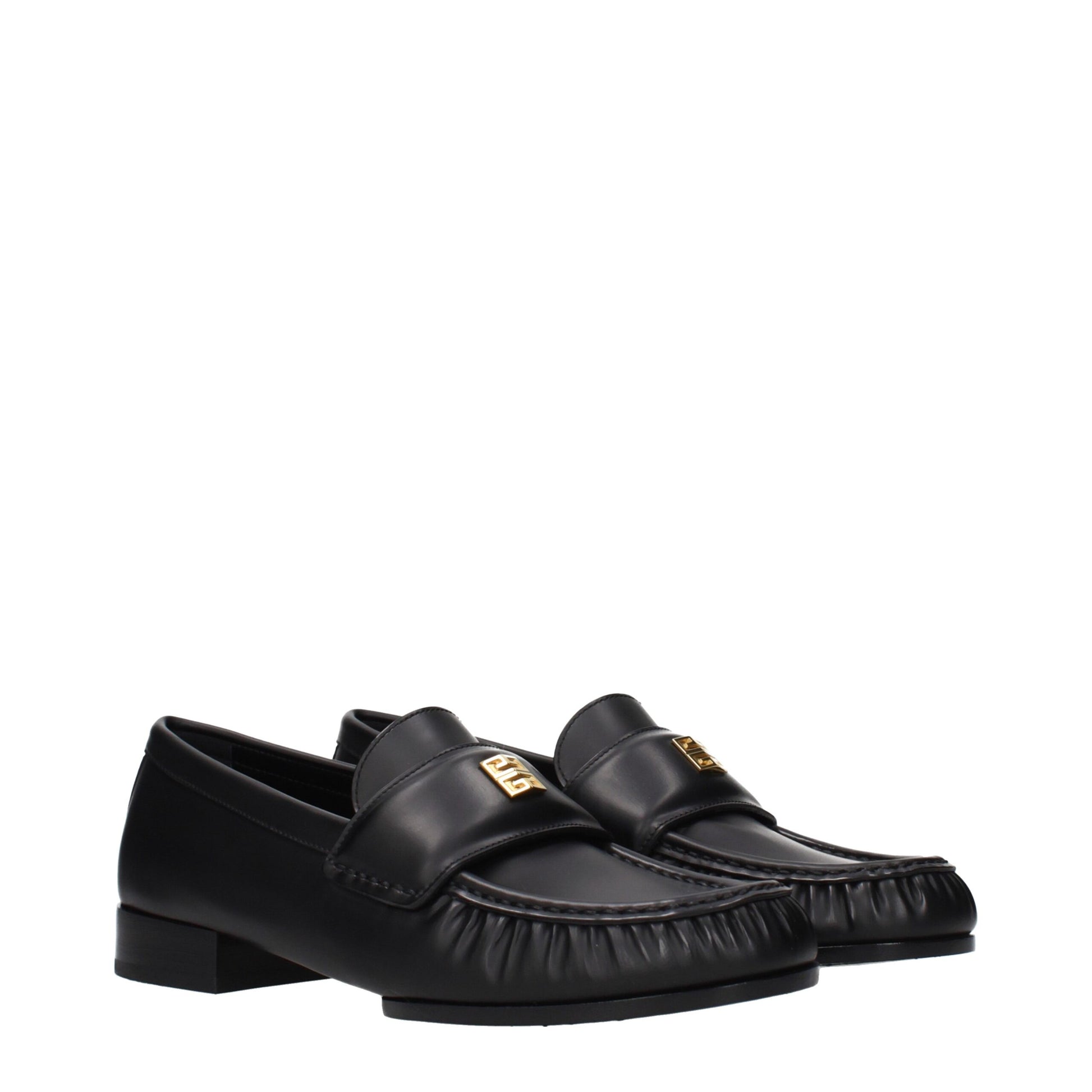 Givenchy Black Leather Slip-On Loafers Curated Luxury Accessories by Orvyn