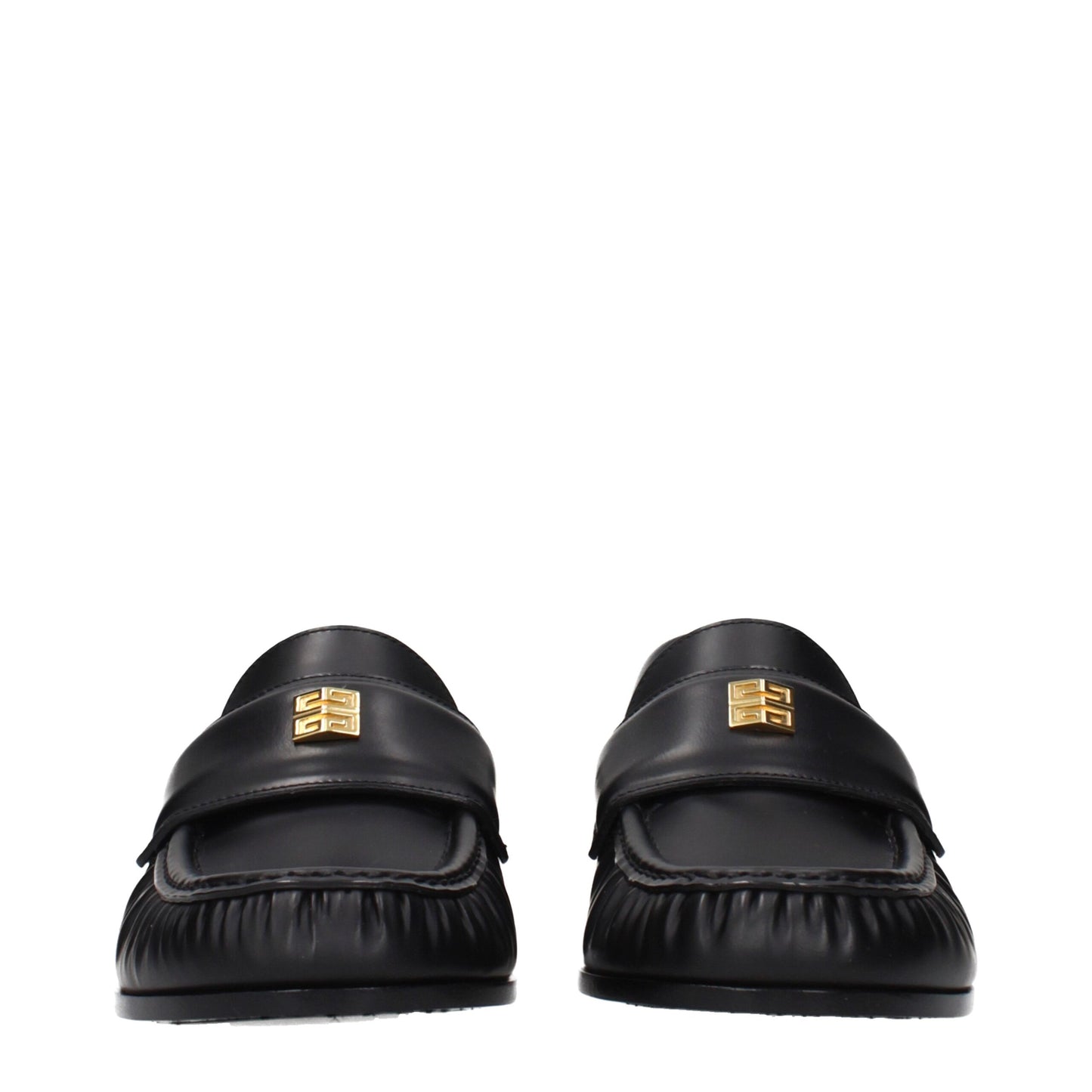 Givenchy Black Leather Slip-On Loafers Curated Luxury Accessories by Orvyn
