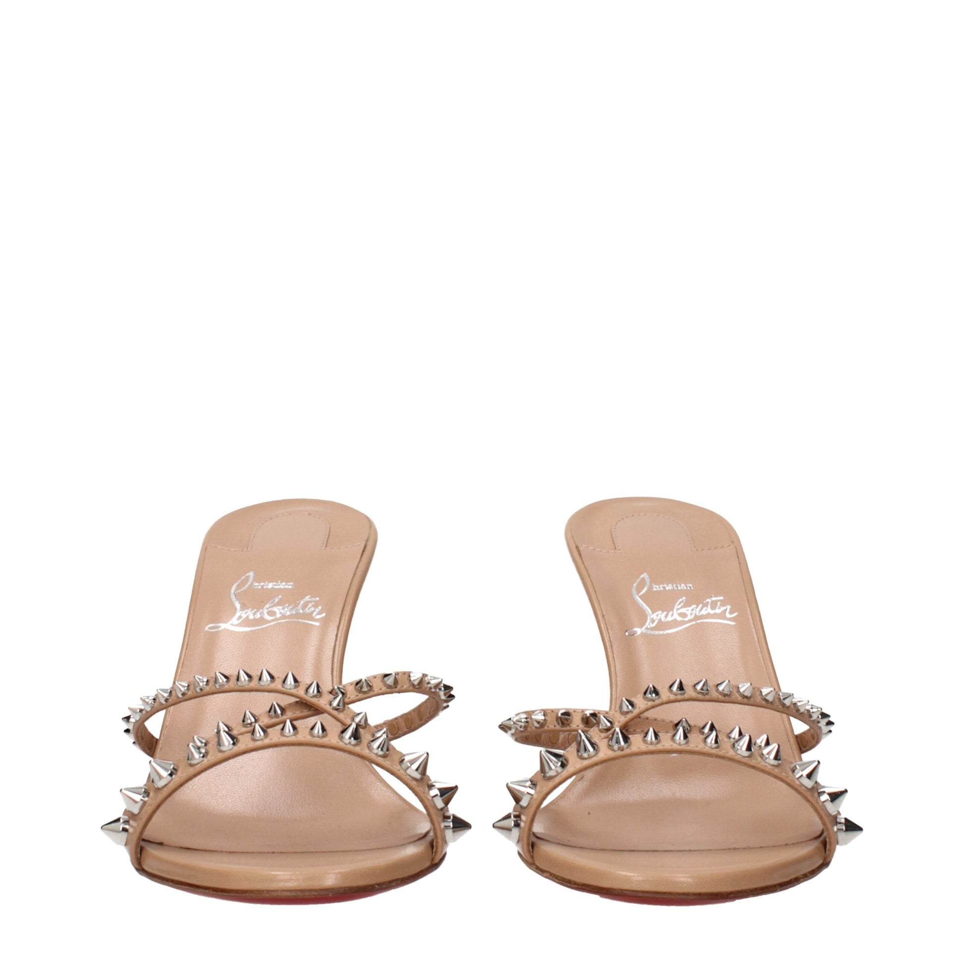 Christian Louboutin Pink Leather Stiletto Heel Sandals Curated Luxury Accessories by Orvyn