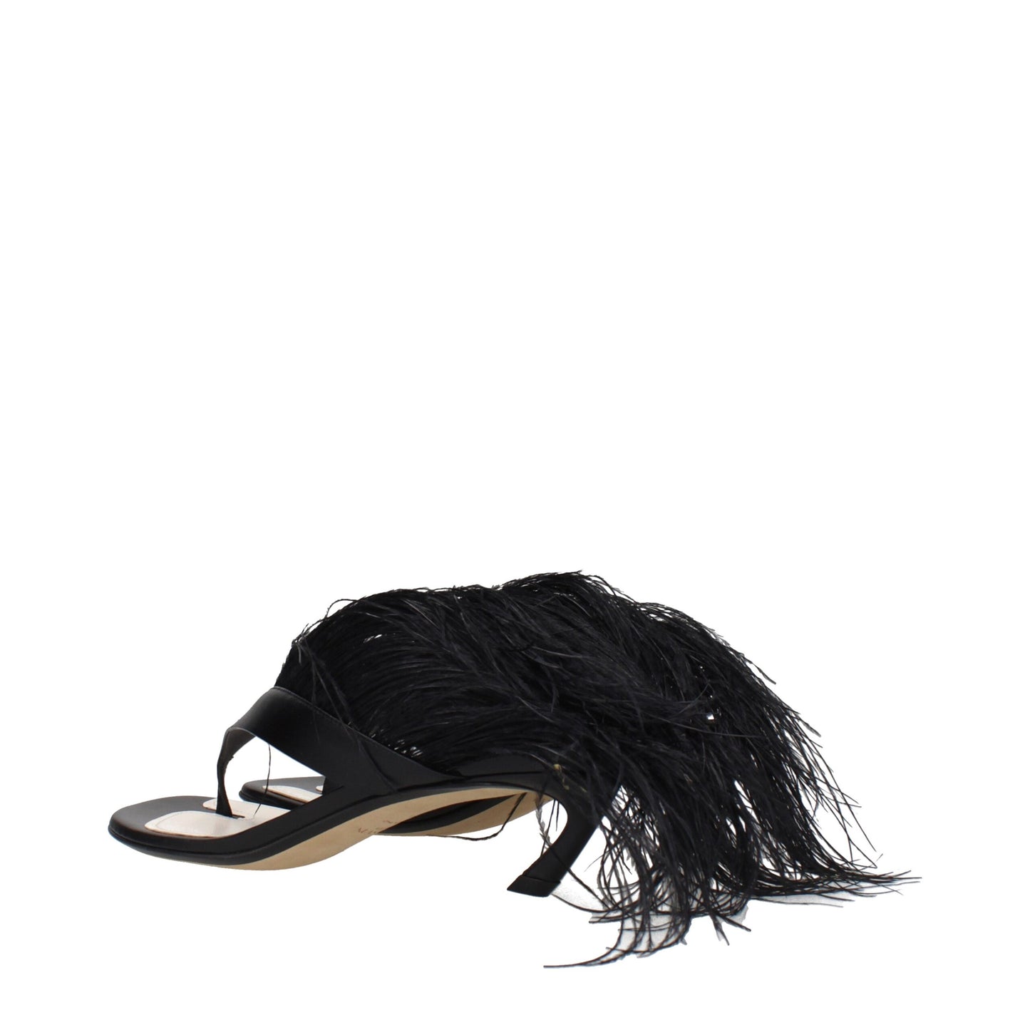 Lanvin Black Leather Flip-Flop Sandals Curated Luxury Accessories by Orvyn