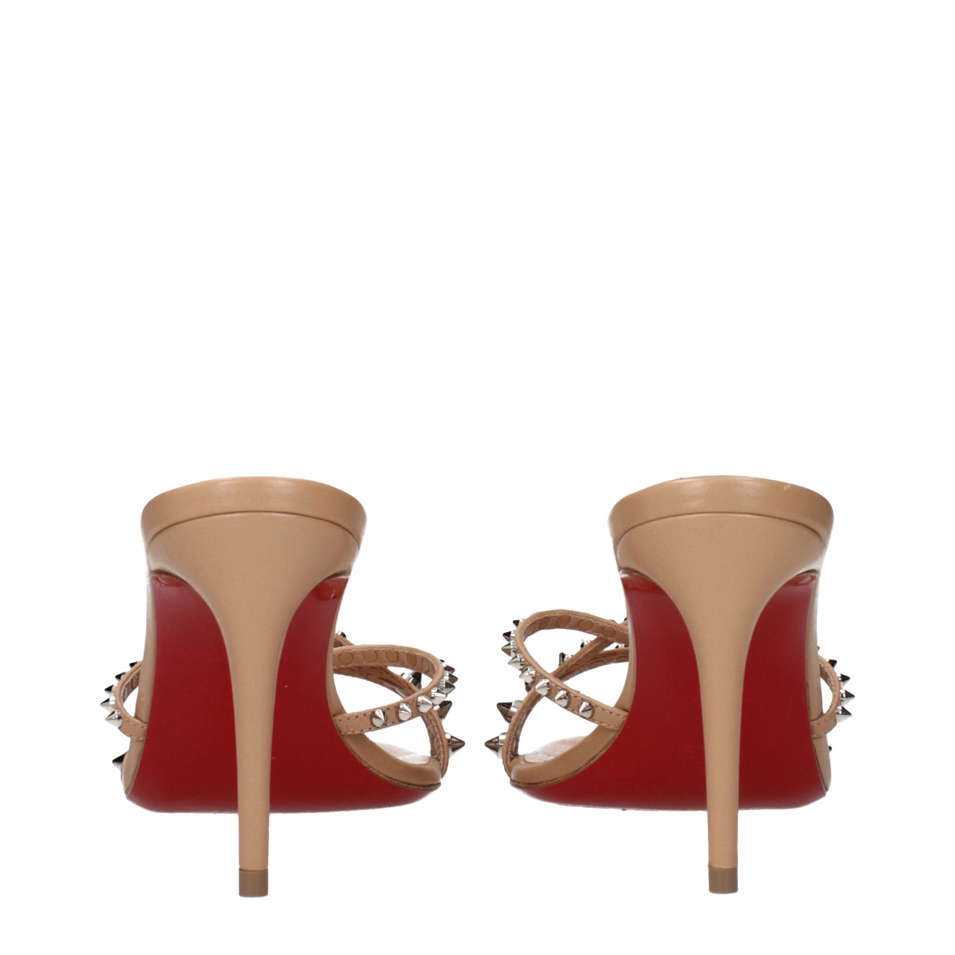 Christian Louboutin Pink Leather Stiletto Heel Sandals Curated Luxury Accessories by Orvyn