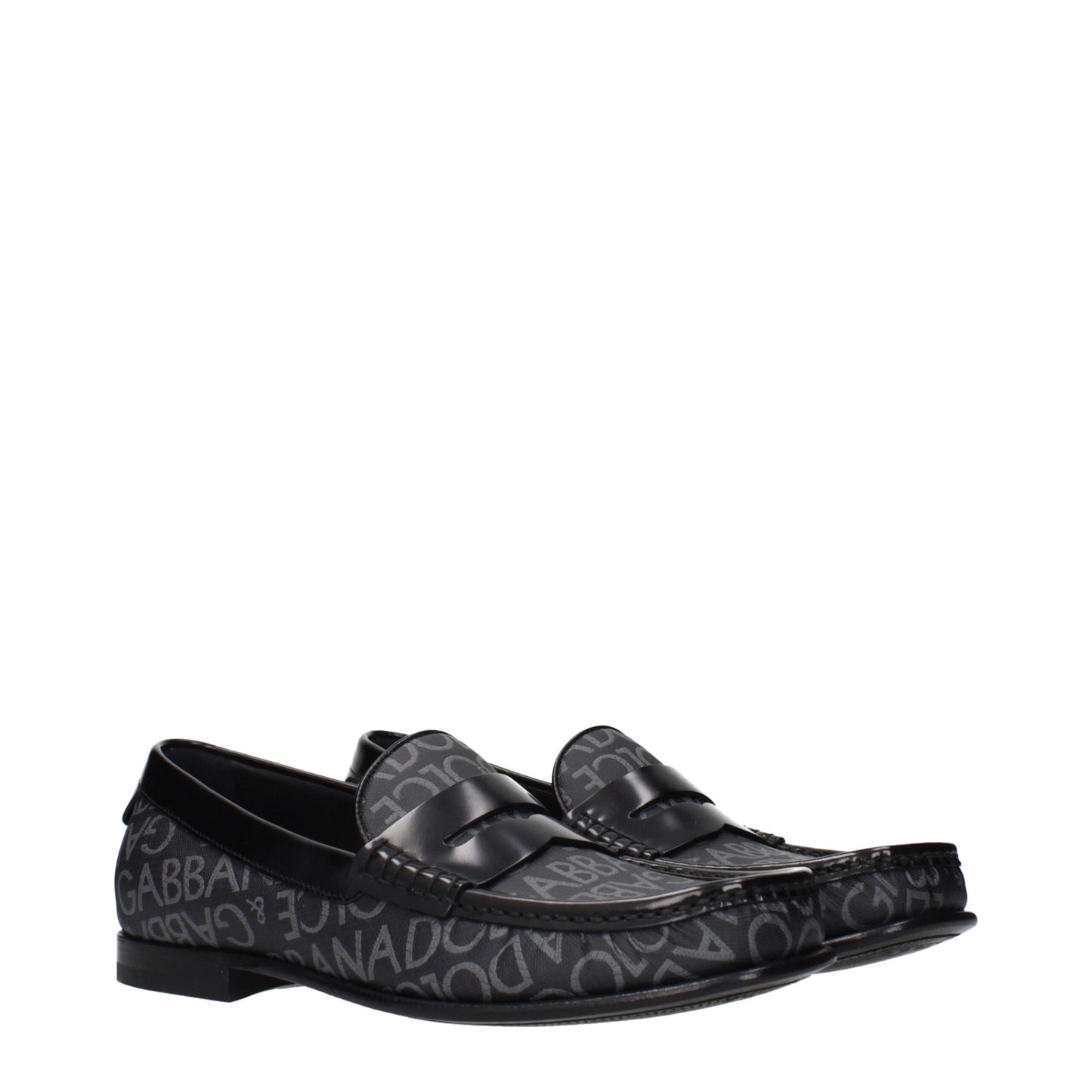 Dolce & Gabbana Black Fabric Slip-On Loafers Curated Luxury Accessories by Orvyn