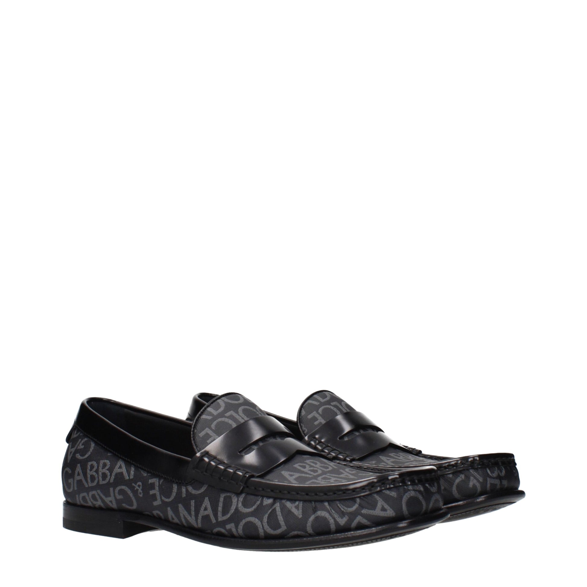 Dolce & Gabbana Black Fabric Slip-On Loafers Curated Luxury Accessories by Orvyn