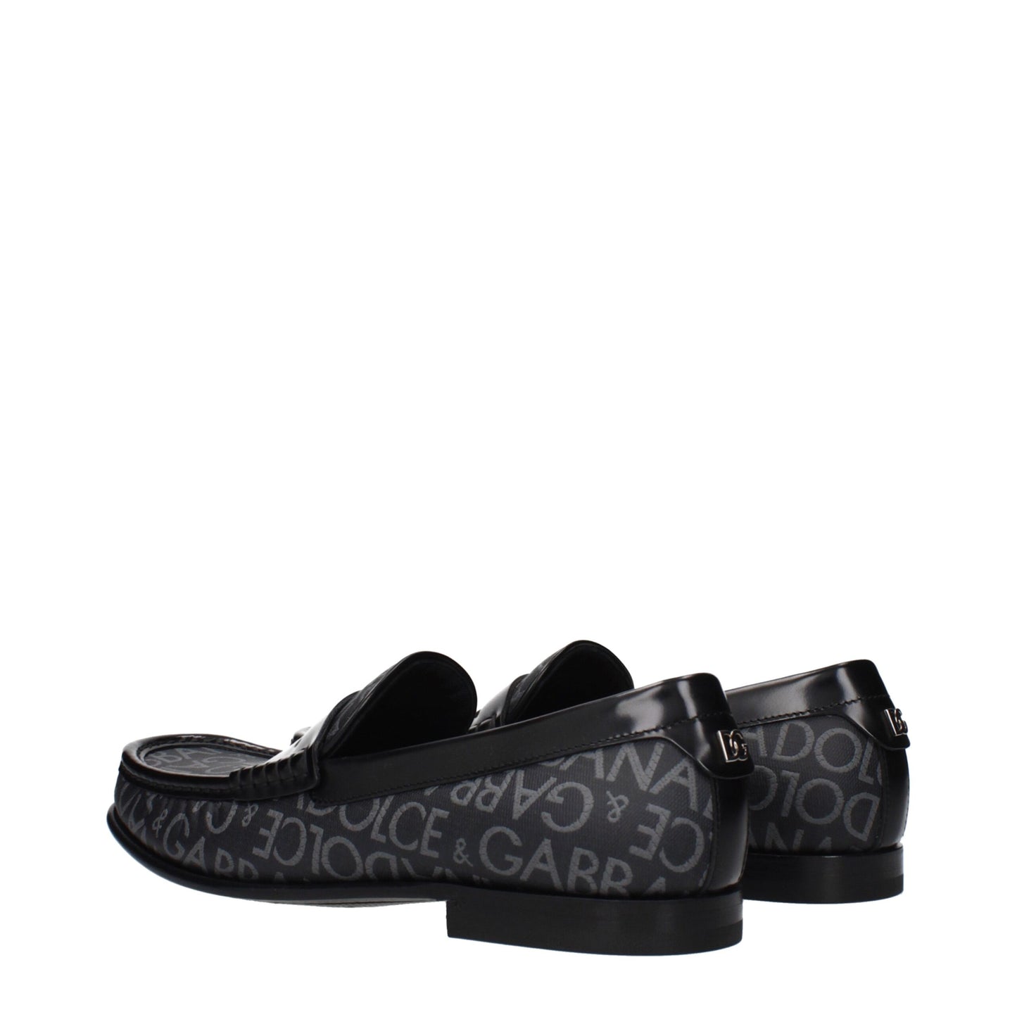 Dolce & Gabbana Black Fabric Slip-On Loafers Curated Luxury Accessories by Orvyn