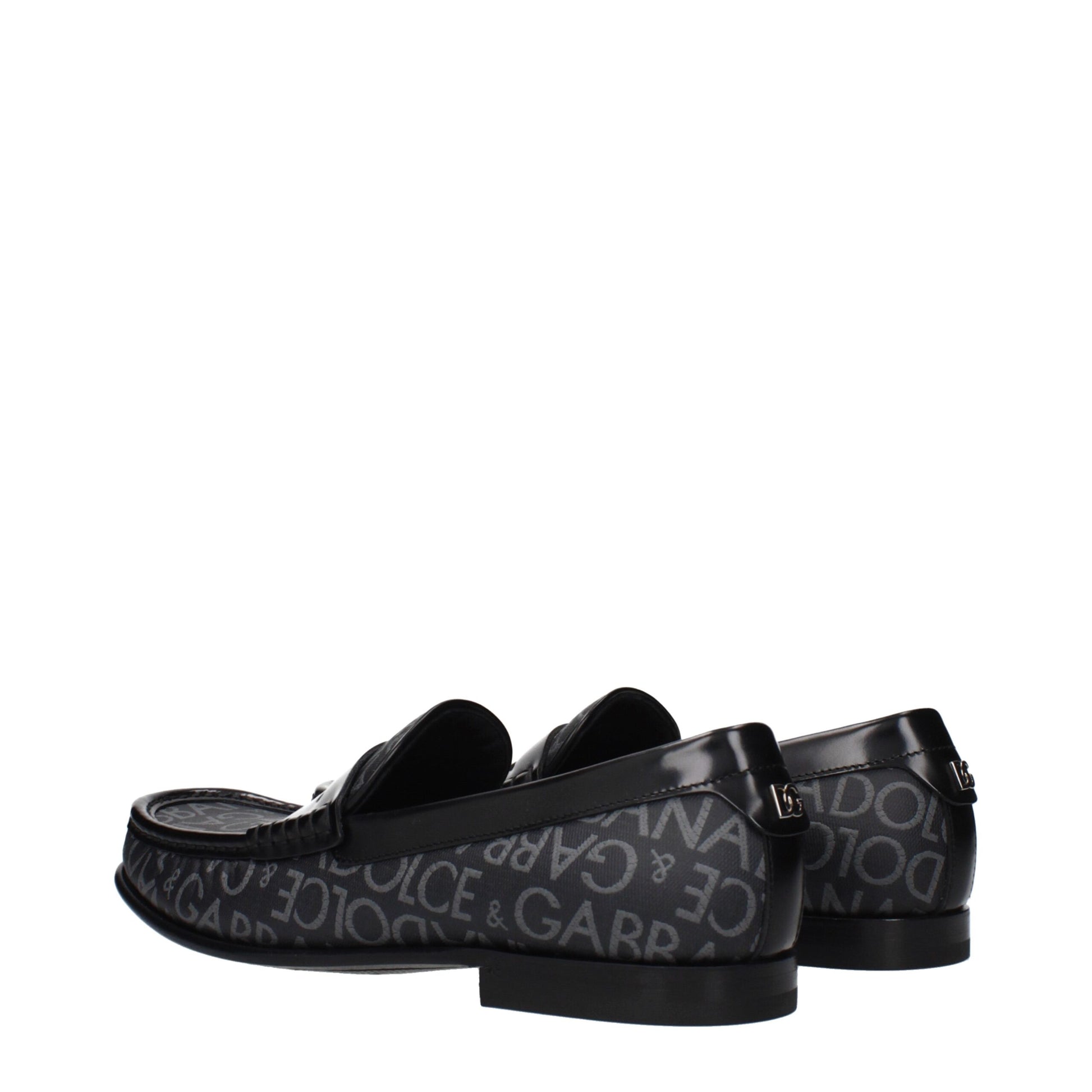 Dolce & Gabbana Black Fabric Slip-On Loafers Curated Luxury Accessories by Orvyn