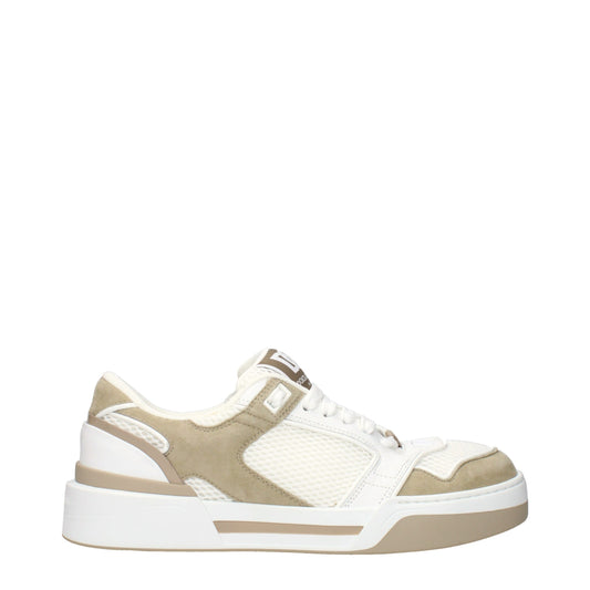 Dolce & Gabbana White Fabric Low Top Sneakers Curated Luxury Accessories by Orvyn