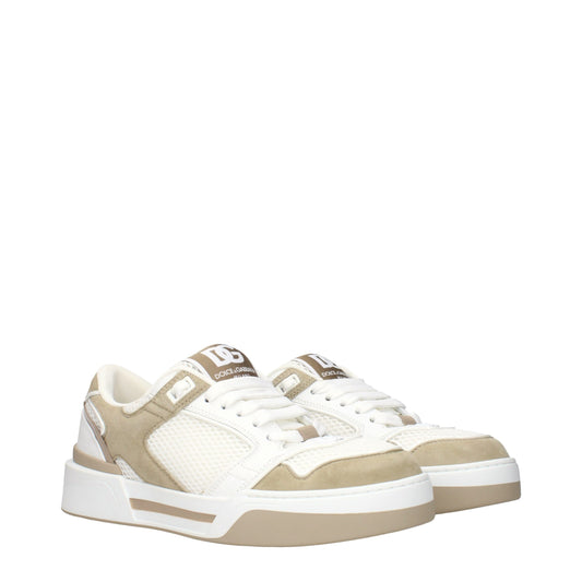Dolce & Gabbana White Fabric Low Top Sneakers Curated Luxury Accessories by Orvyn