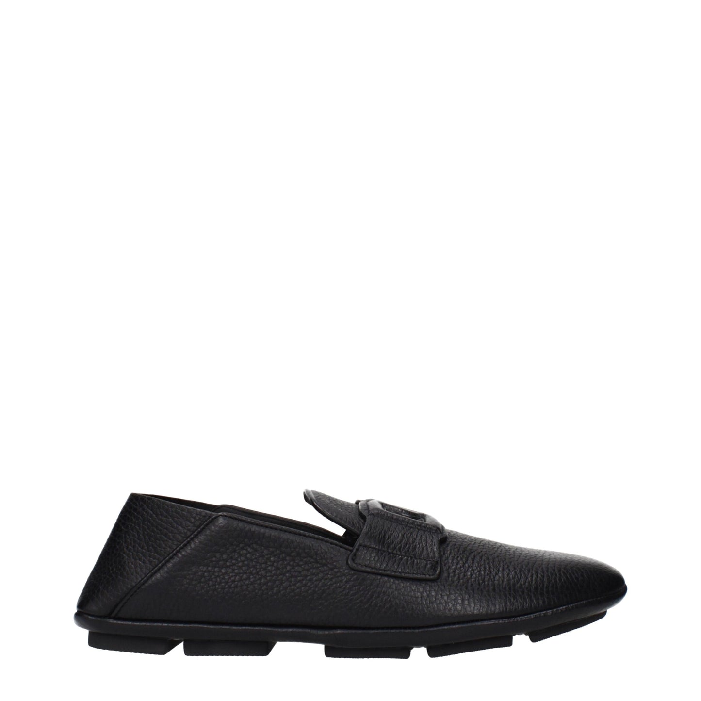 Dolce & Gabbana Black Leather Slip-On Loafers Curated Luxury Accessories by Orvyn