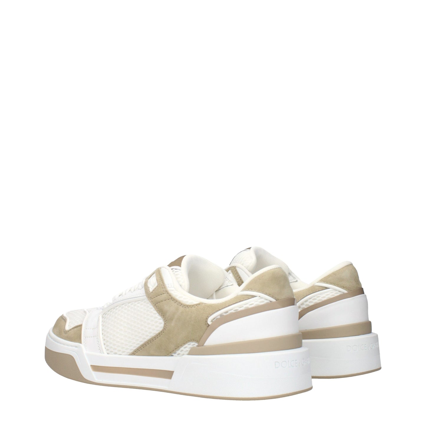 Dolce & Gabbana White Fabric Low Top Sneakers Curated Luxury Accessories by Orvyn