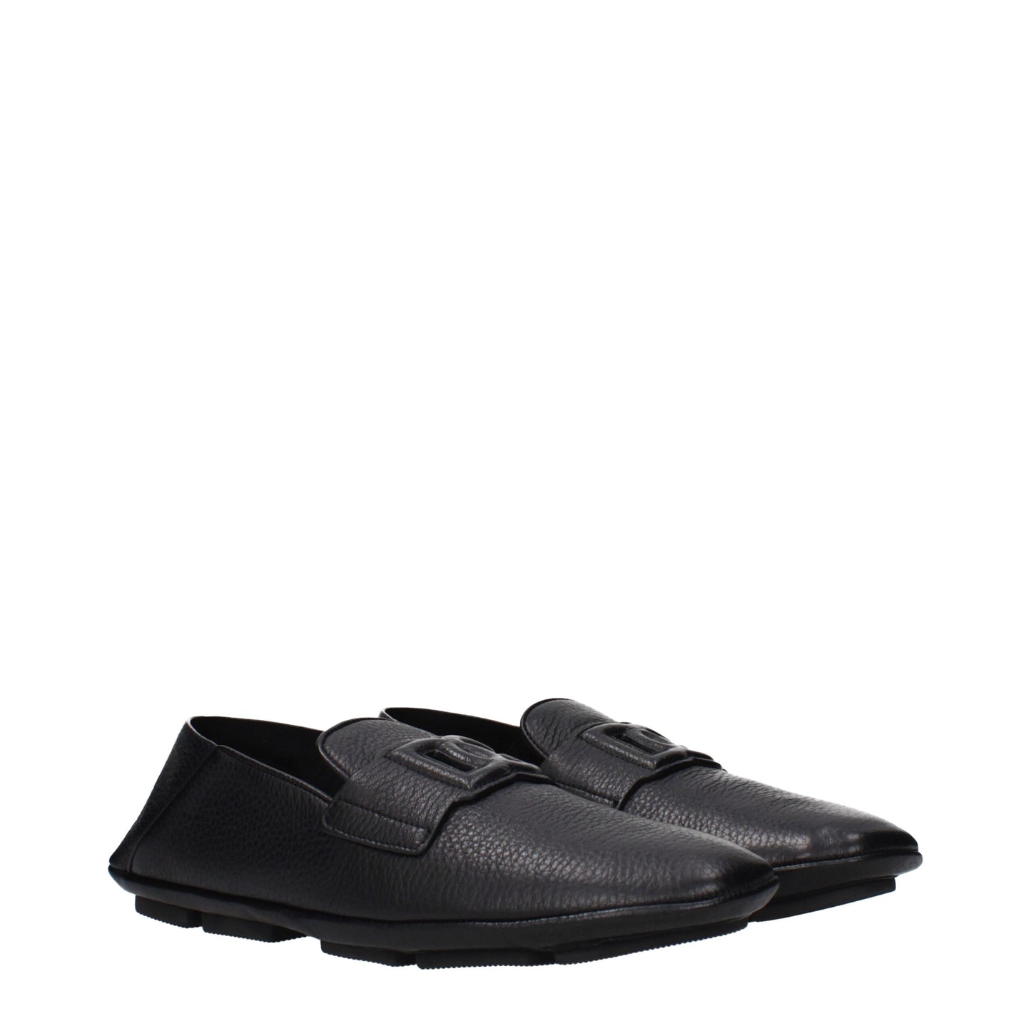 Dolce & Gabbana Black Leather Slip-On Loafers Curated Luxury Accessories by Orvyn