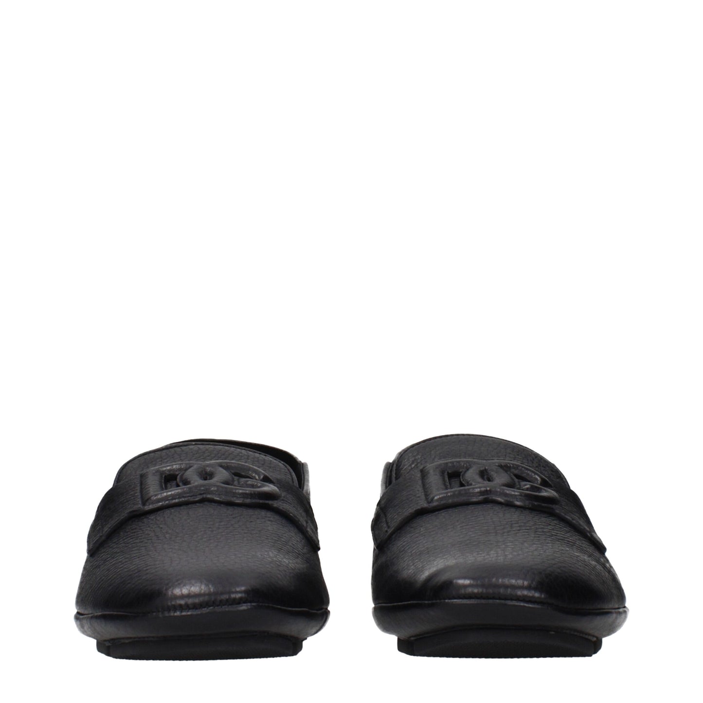 Dolce & Gabbana Black Leather Slip-On Loafers Curated Luxury Accessories by Orvyn