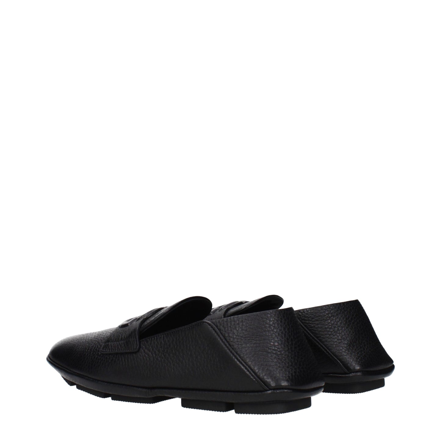 Dolce & Gabbana Black Leather Slip-On Loafers Curated Luxury Accessories by Orvyn
