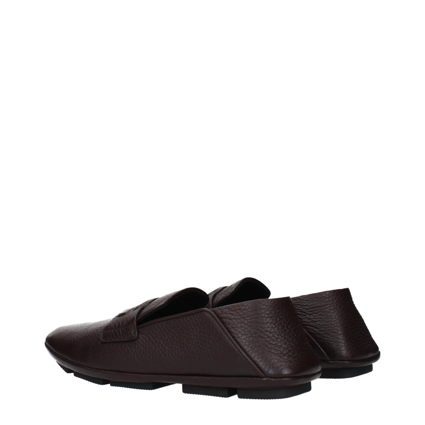 Dolce & Gabbana Brown Leather Slip-On Loafers Curated Luxury Accessories by Orvyn