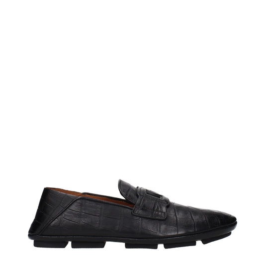 Dolce & Gabbana Black Leather Slip-On Loafers Curated Luxury Accessories by Orvyn