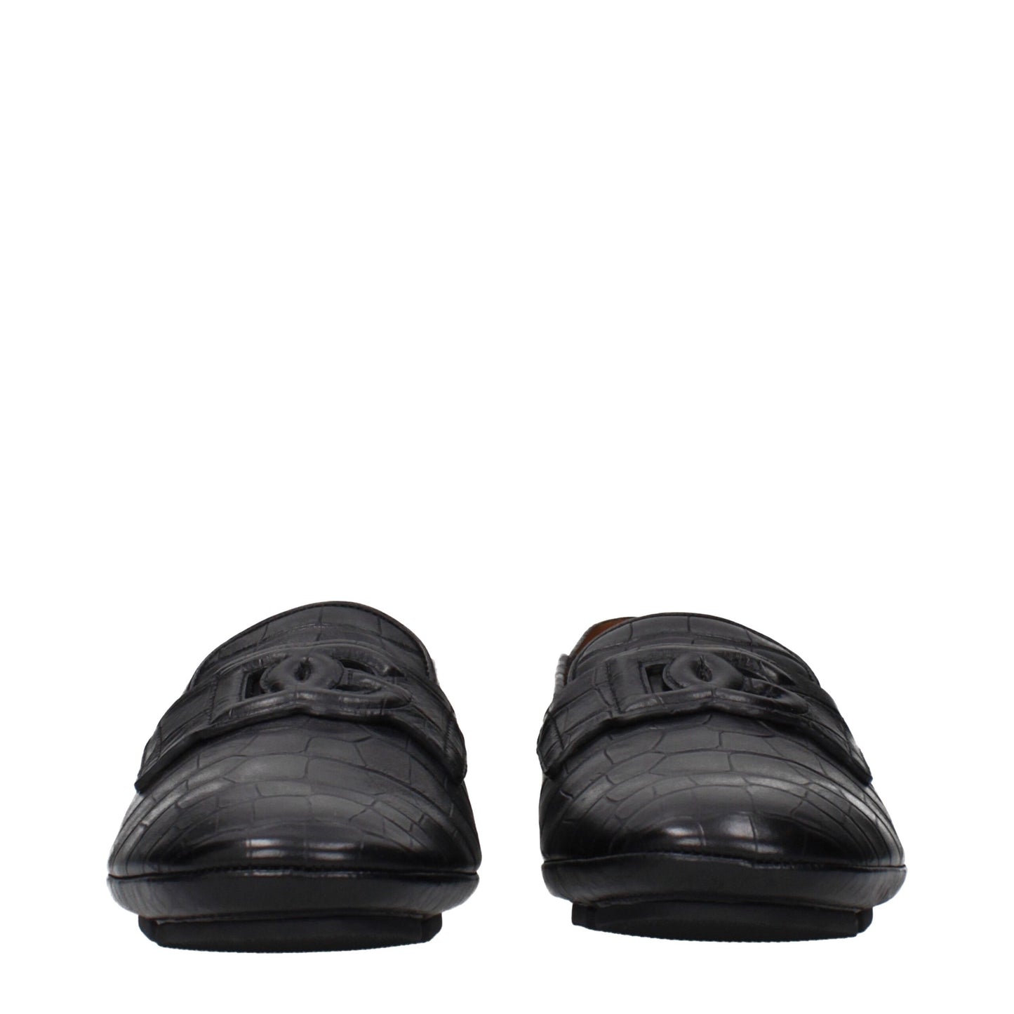 Dolce & Gabbana Black Leather Slip-On Loafers Curated Luxury Accessories by Orvyn