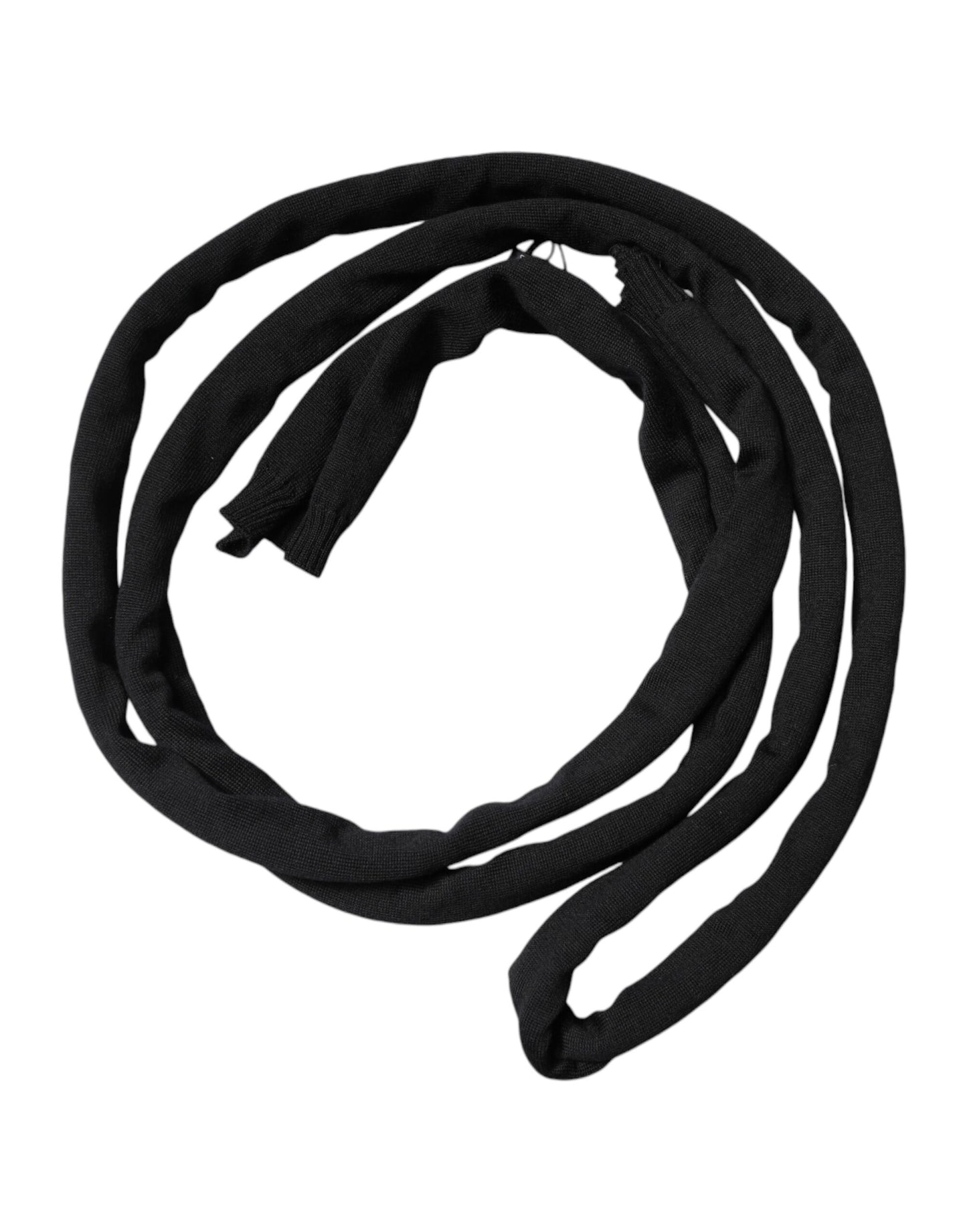 Dolce & Gabbana Black Wool Knitted Neck Wrap Shawl Men Scarf Curated Luxury Accessories by Orvyn