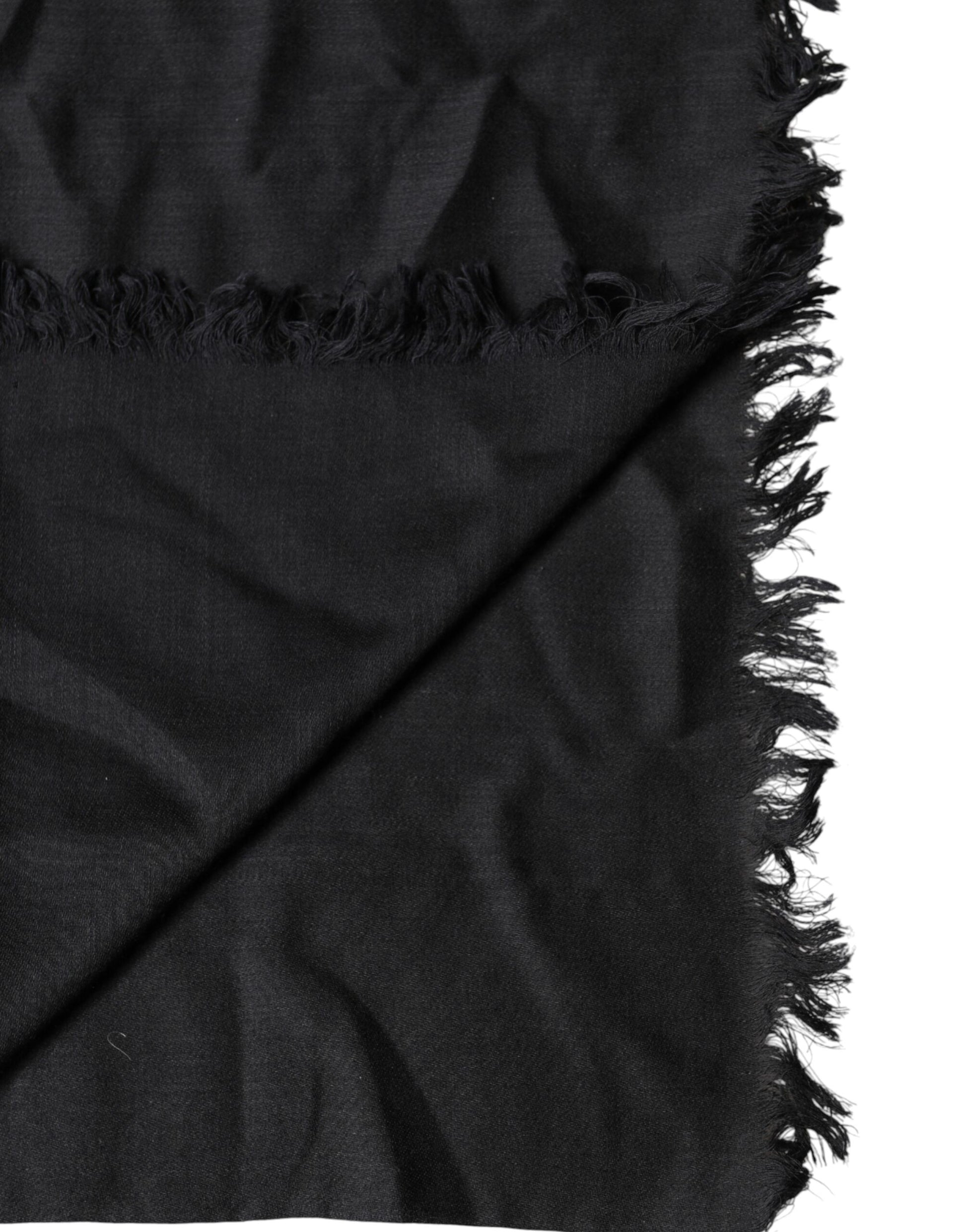 Dolce & Gabbana Black Lace Stole Neck Wrap Shawl Scarf Curated Luxury Accessories by Orvyn