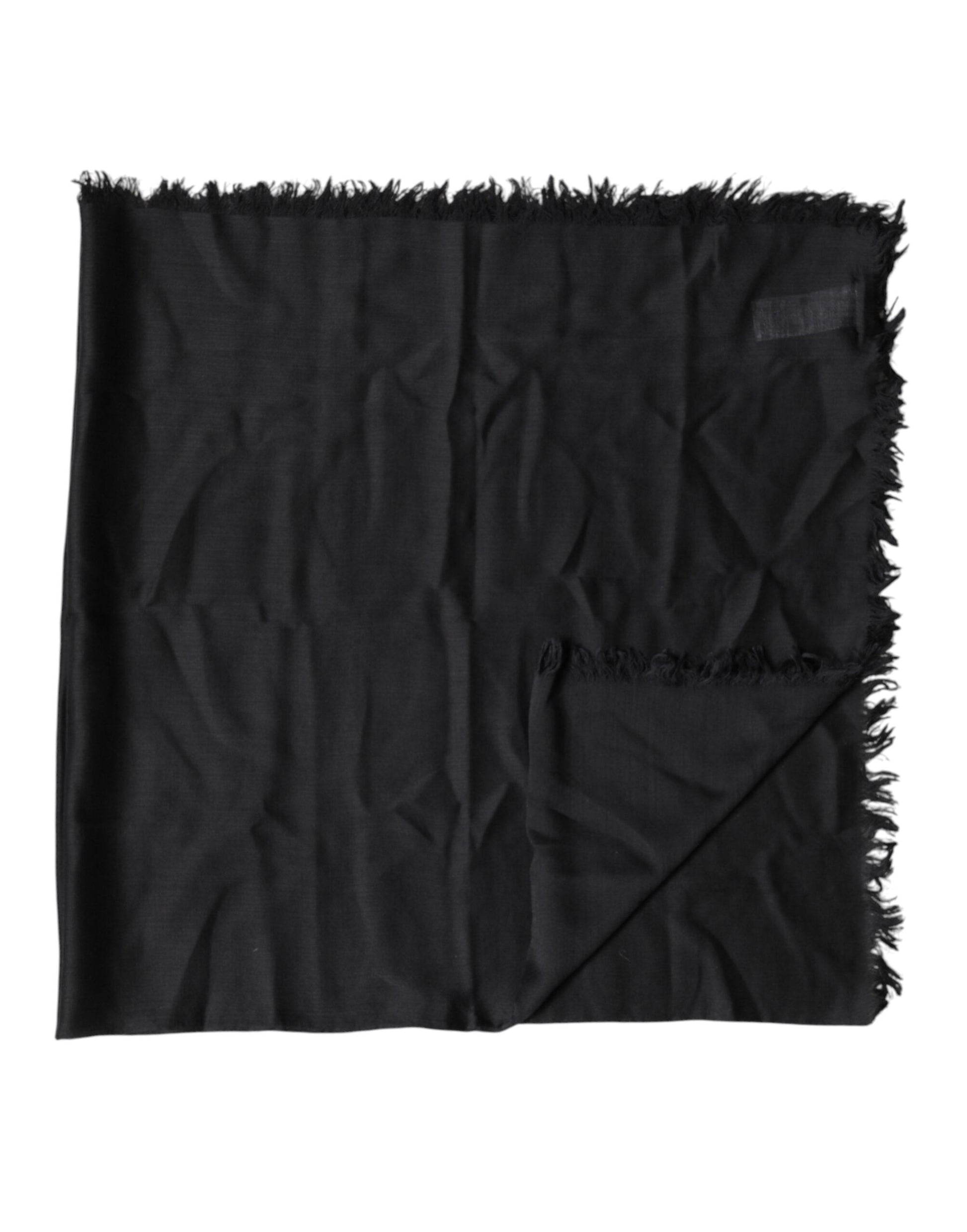 Dolce & Gabbana Black Lace Stole Neck Wrap Shawl Scarf Curated Luxury Accessories by Orvyn