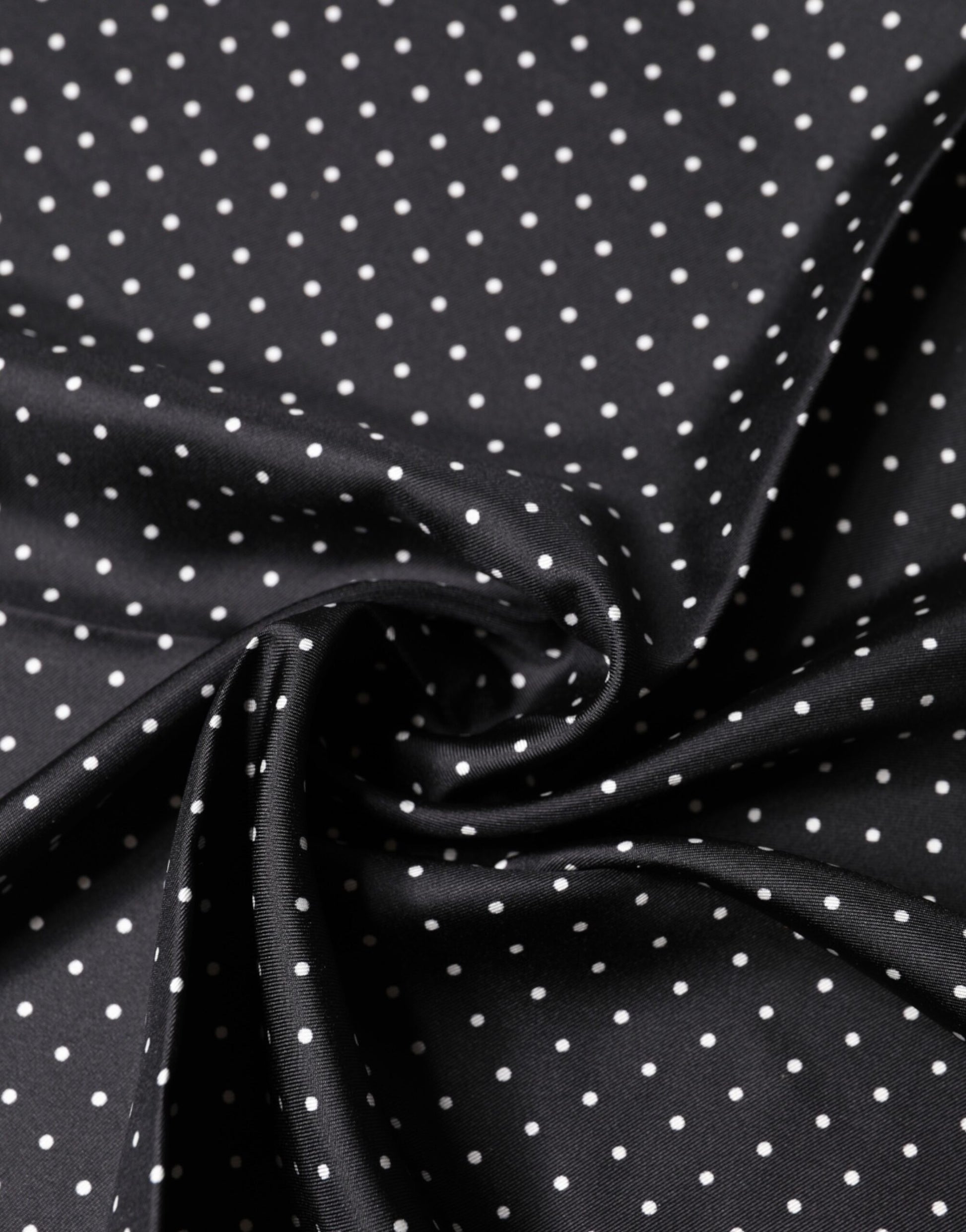 Dolce & Gabbana Black Polka Dot Silk Square Foulard Scarf Curated Luxury Accessories by Orvyn