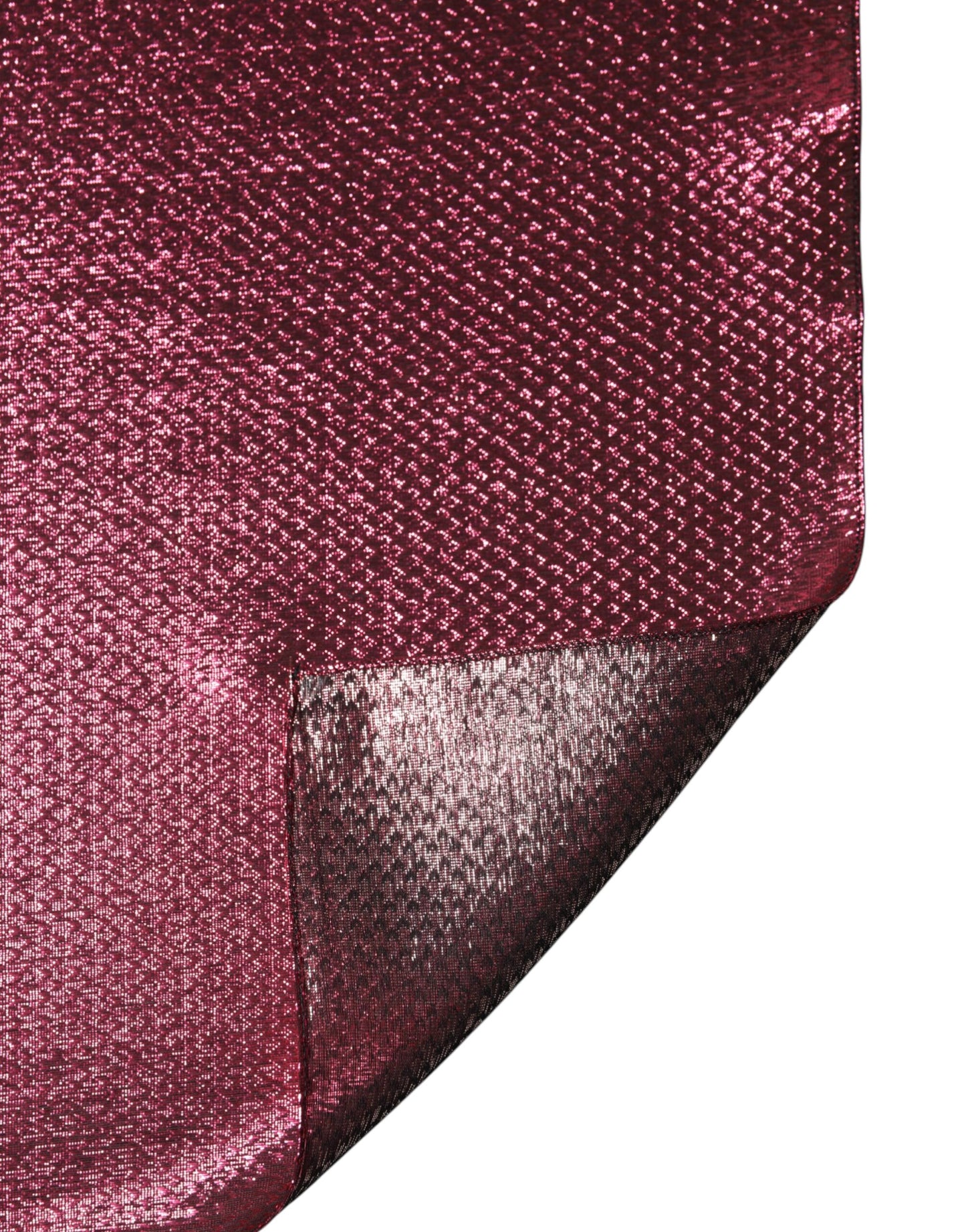 Dolce & Gabbana Metallic Pink Silk Square Foulard Scarf Curated Luxury Accessories by Orvyn