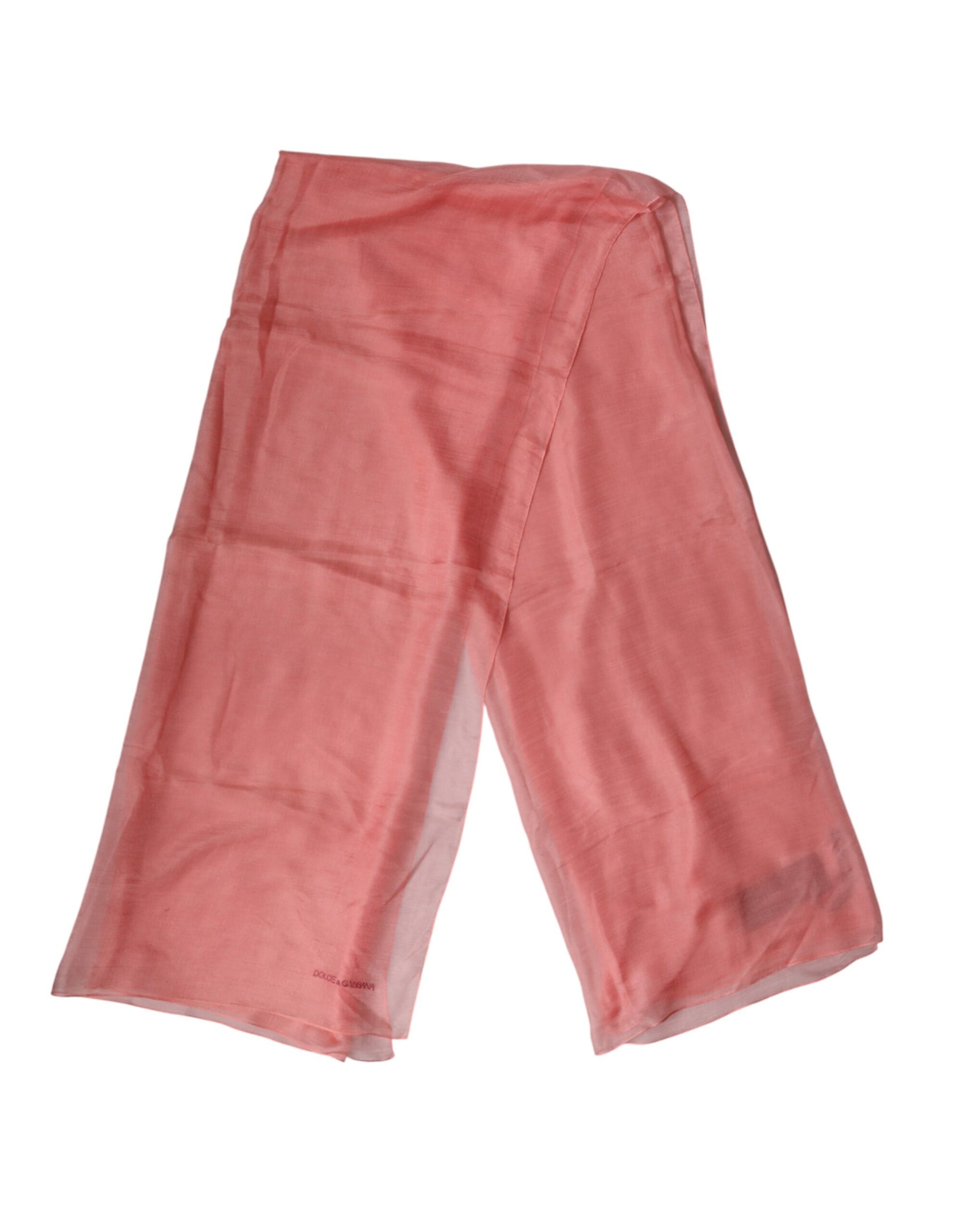 Dolce & Gabbana Light Pink Cashmere Neck Wrap Shawl Scarf Curated Luxury Accessories by Orvyn