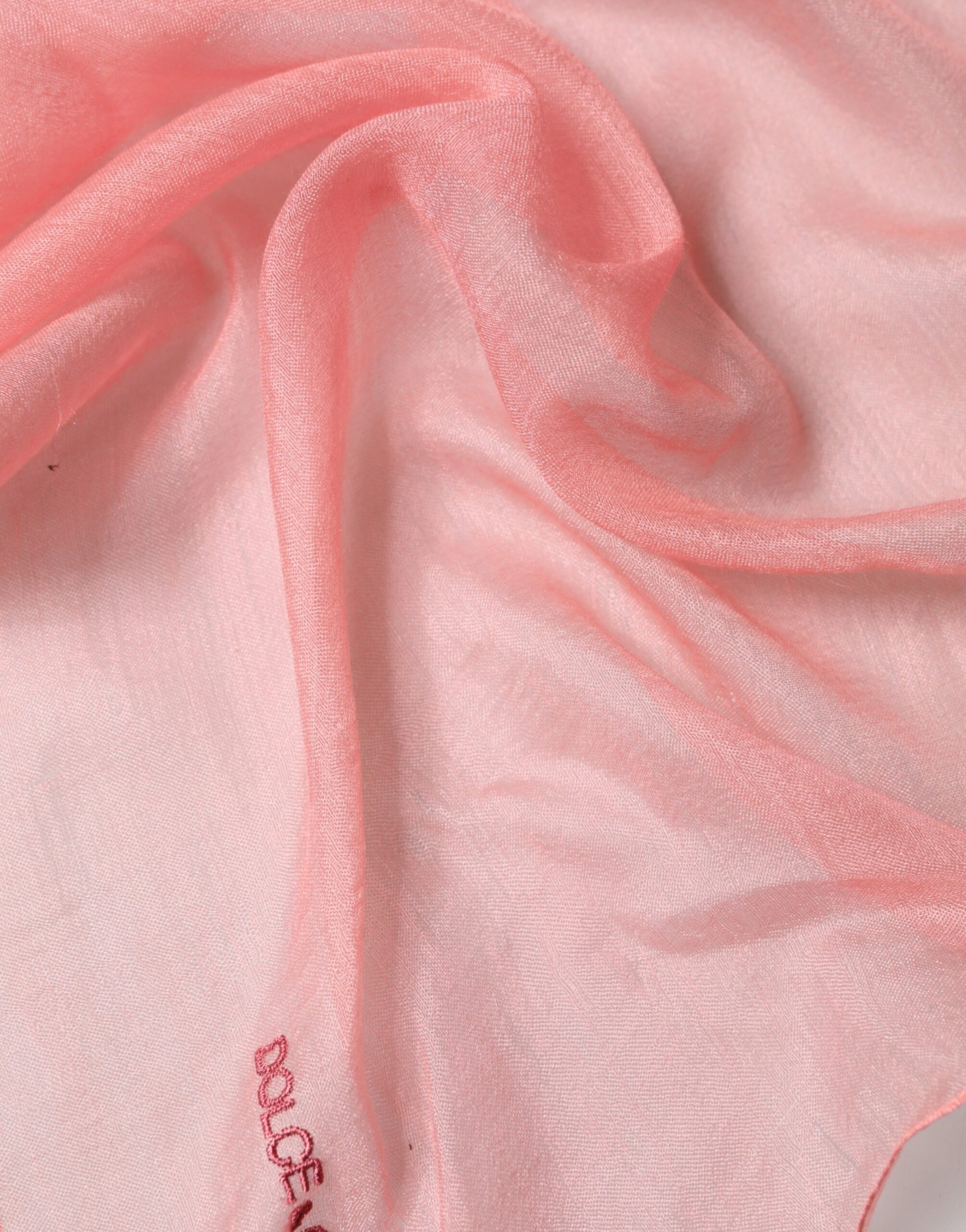 Dolce & Gabbana Light Pink Cashmere Neck Wrap Shawl Scarf Curated Luxury Accessories by Orvyn