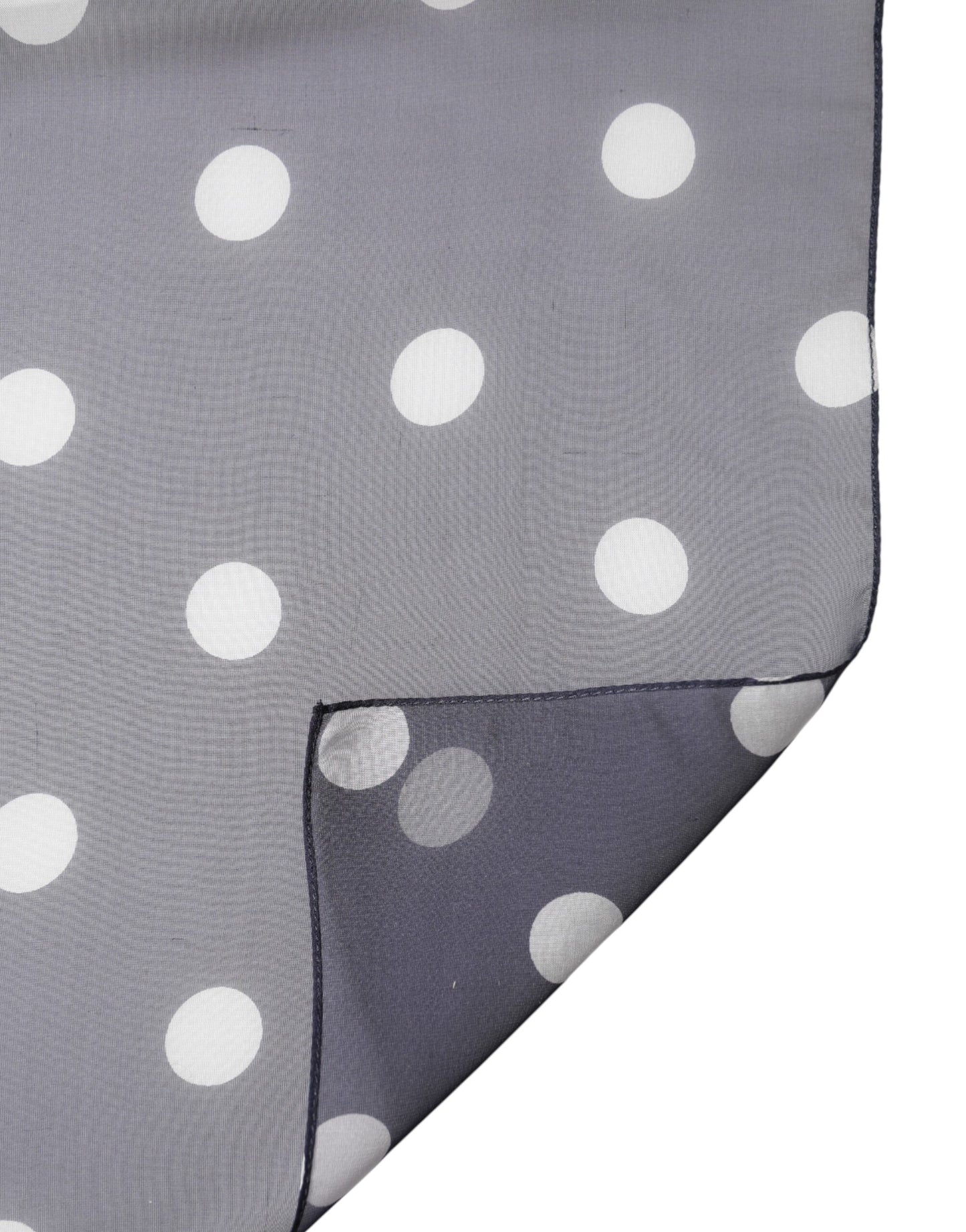 Dolce & Gabbana Blue Polka Dot Silk Neck Wrap Shawl 205cm x 132cm Scarf Curated Luxury Accessories by Orvyn