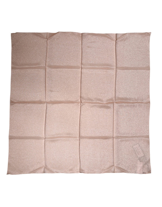 Dolce & Gabbana Light Pink Silk Blend Square Foulard 87.5cm x86.5cm Scarf Curated Luxury Accessories by Orvyn