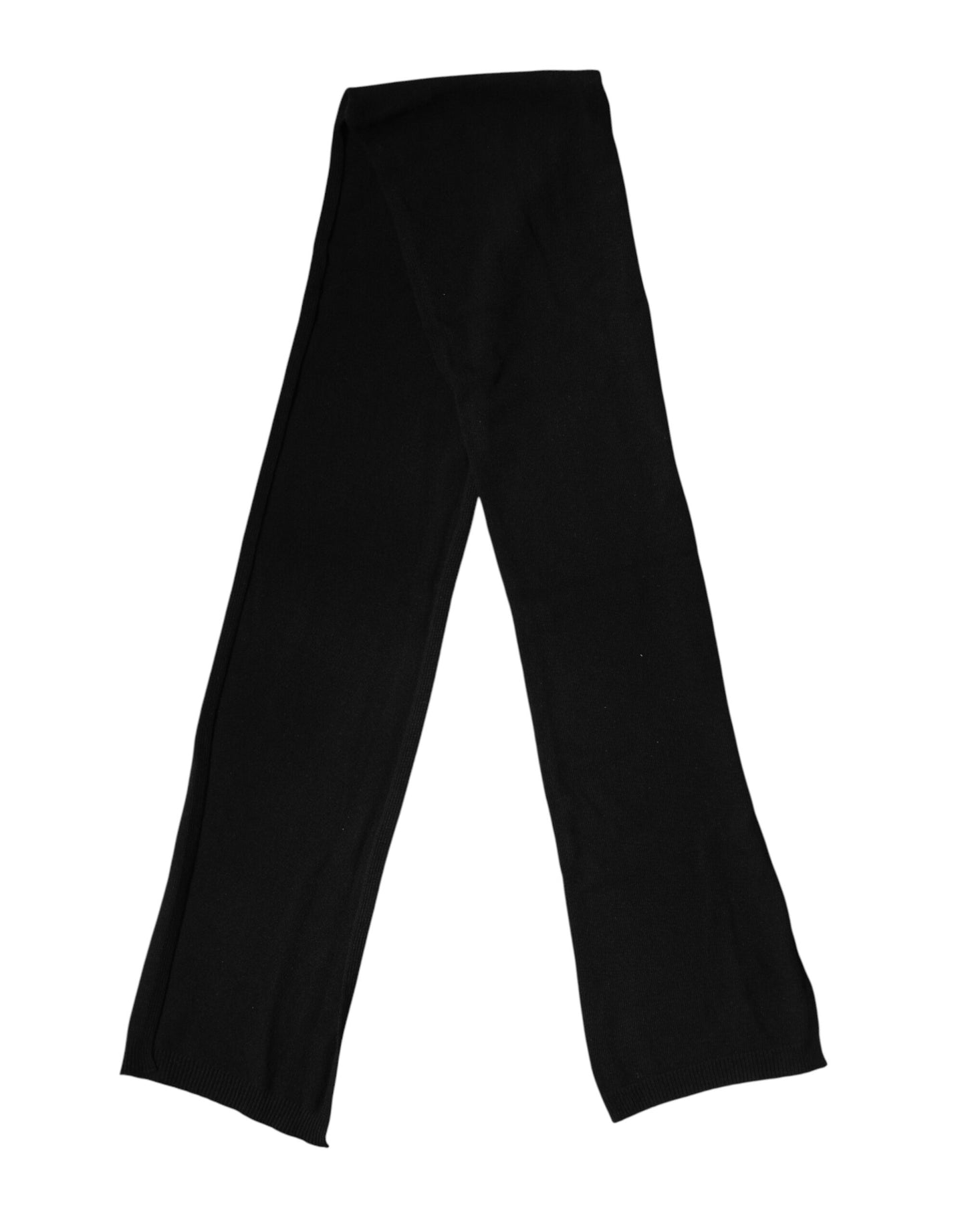 Dolce & Gabbana Black Wool Knit Neck Wrap Shawl Men Scarf Curated Luxury Accessories by Orvyn
