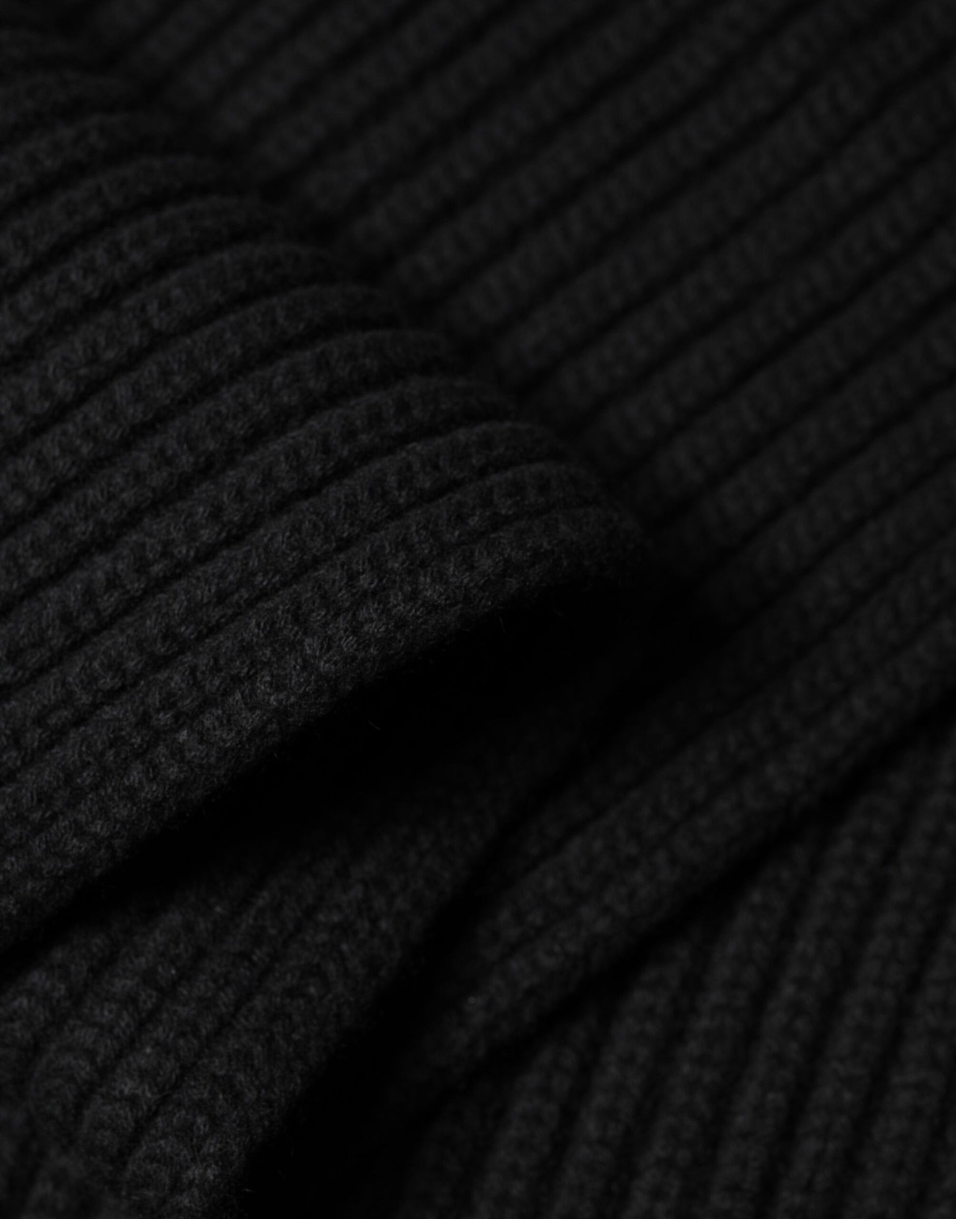 Dolce & Gabbana Black Cashmere Knit Neck Wrap Shawl 202cm x 26cm Scarf Curated Luxury Accessories by Orvyn