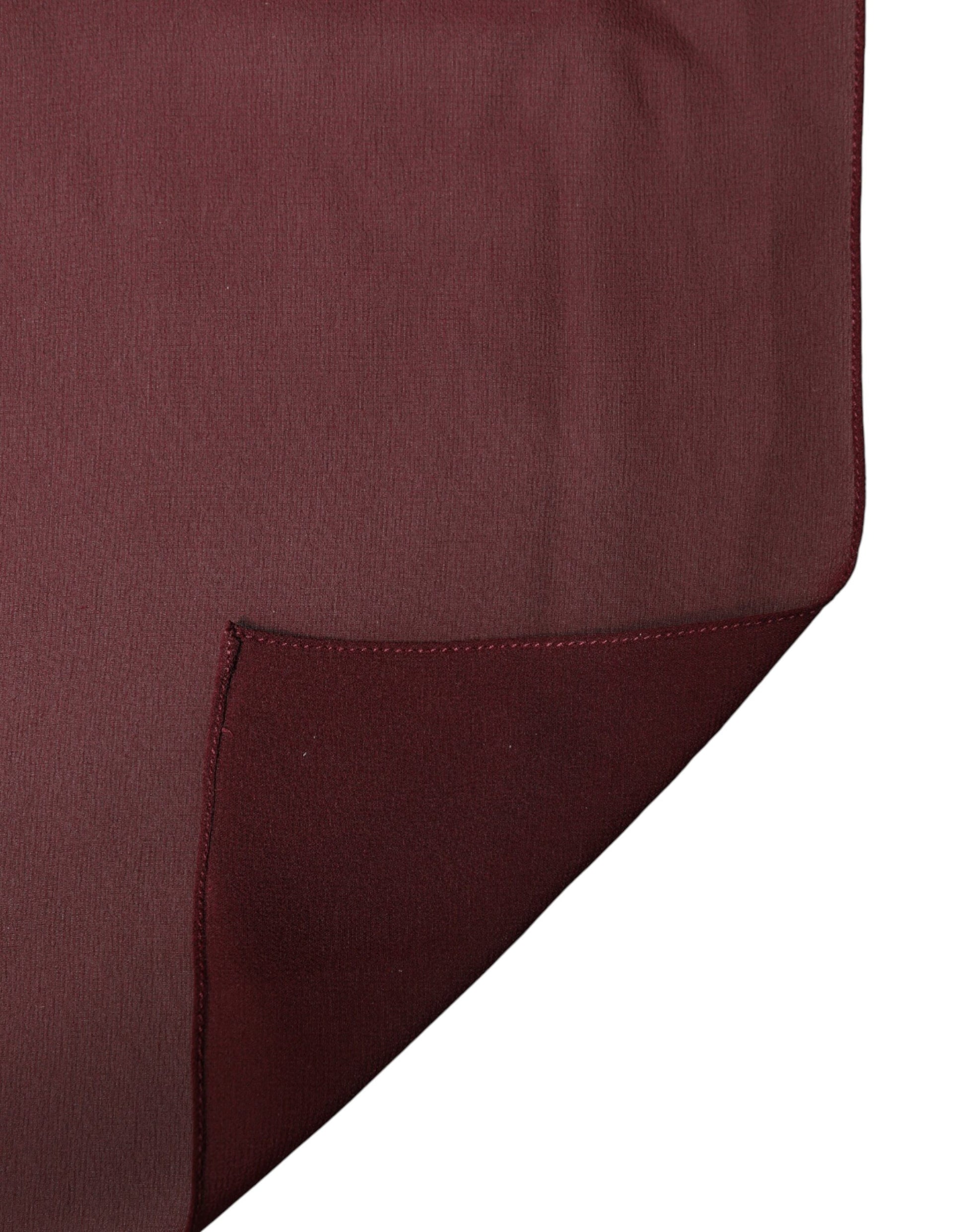 Dolce & Gabbana Maroon Silk Stole Neck Wrap Shawl Men 200cm x 130cm Scarf Curated Luxury Accessories by Orvyn